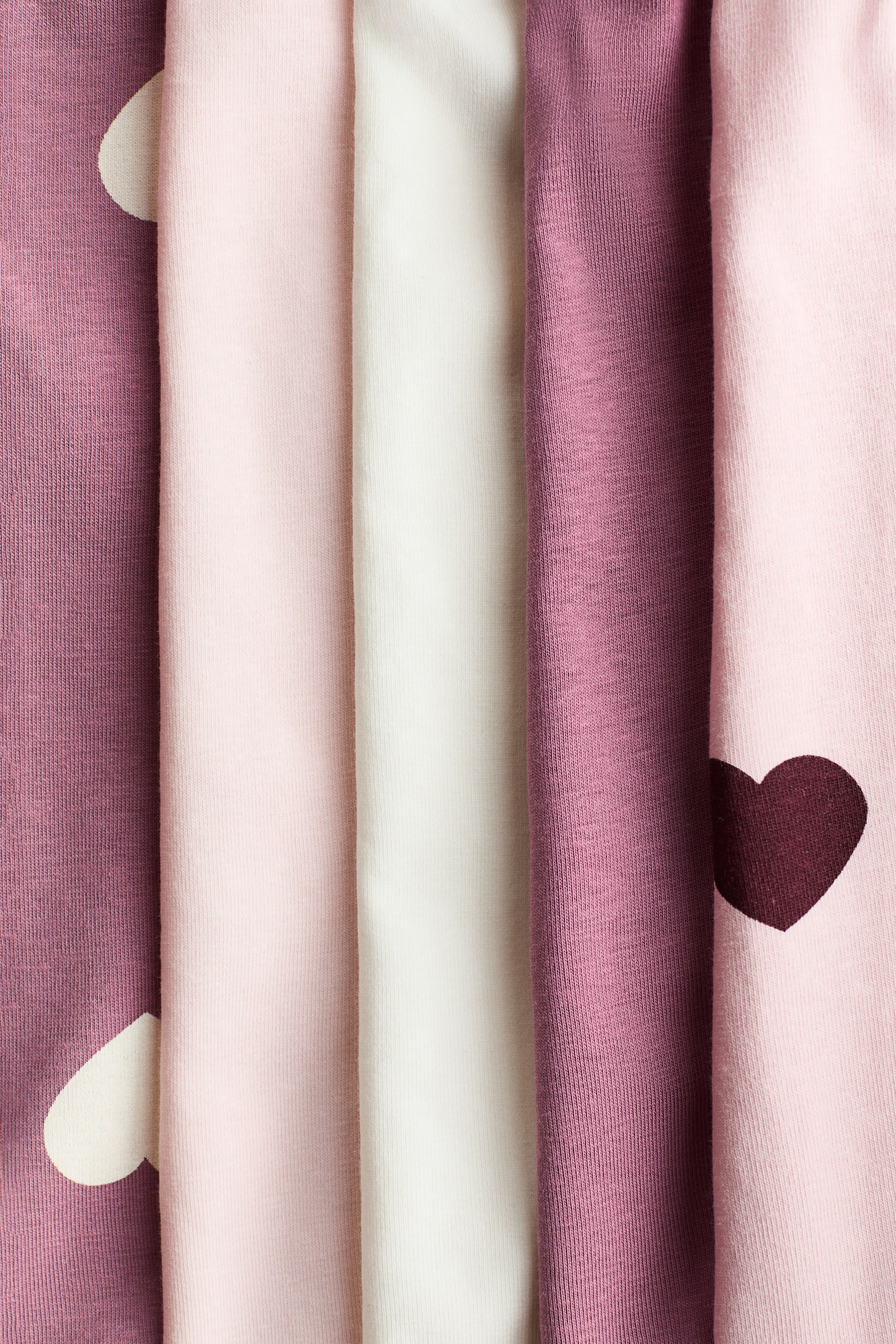 5-pack cotton cycling shorts - Light pink/Hearts/Light purple/Light dusty blue/Pink/Yellow/Purple/Pink/White/Beige/Black - 2