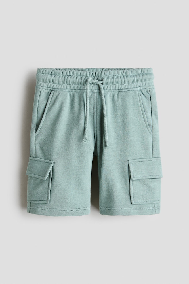 Cargo sweatshorts - Light dusty turquoise/Light grey marl/Navy blue/Black - 1