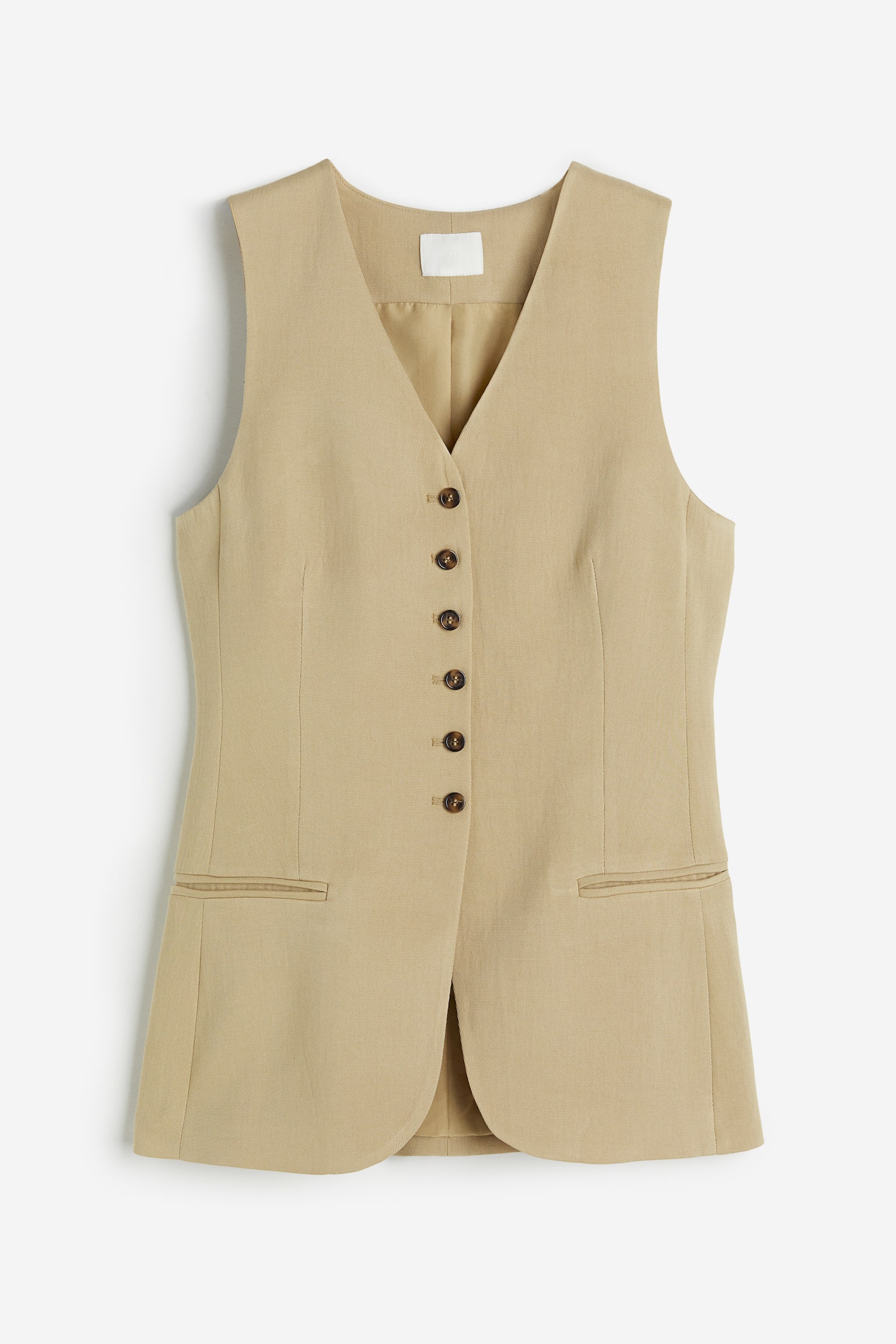 Viscose-blend suit waistcoat - Beige/Black/Dark grey/Pinstriped - 1
