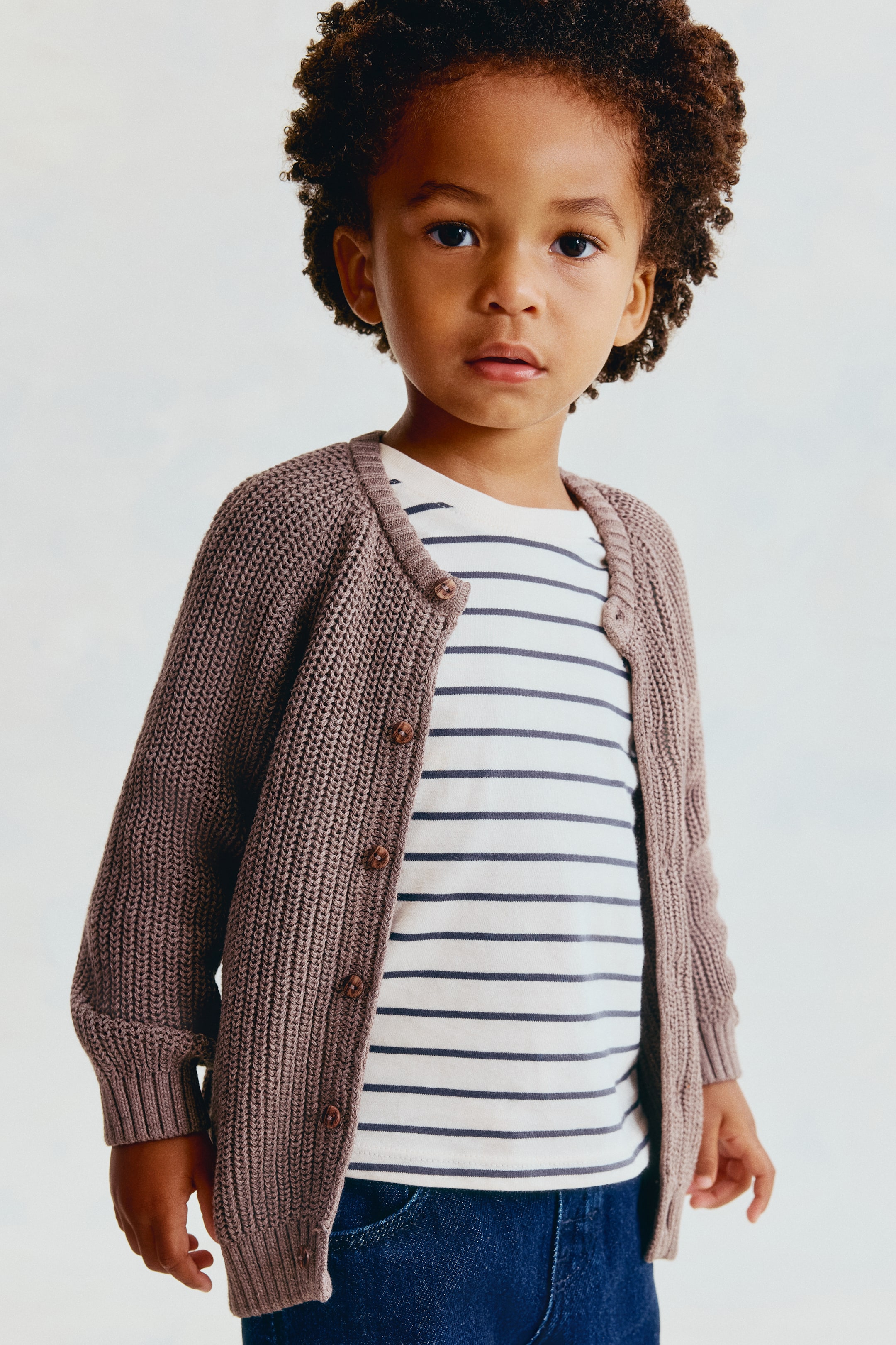 Детские кардиганы H&M Patent-Knit Cotton Cardigan — фото 4