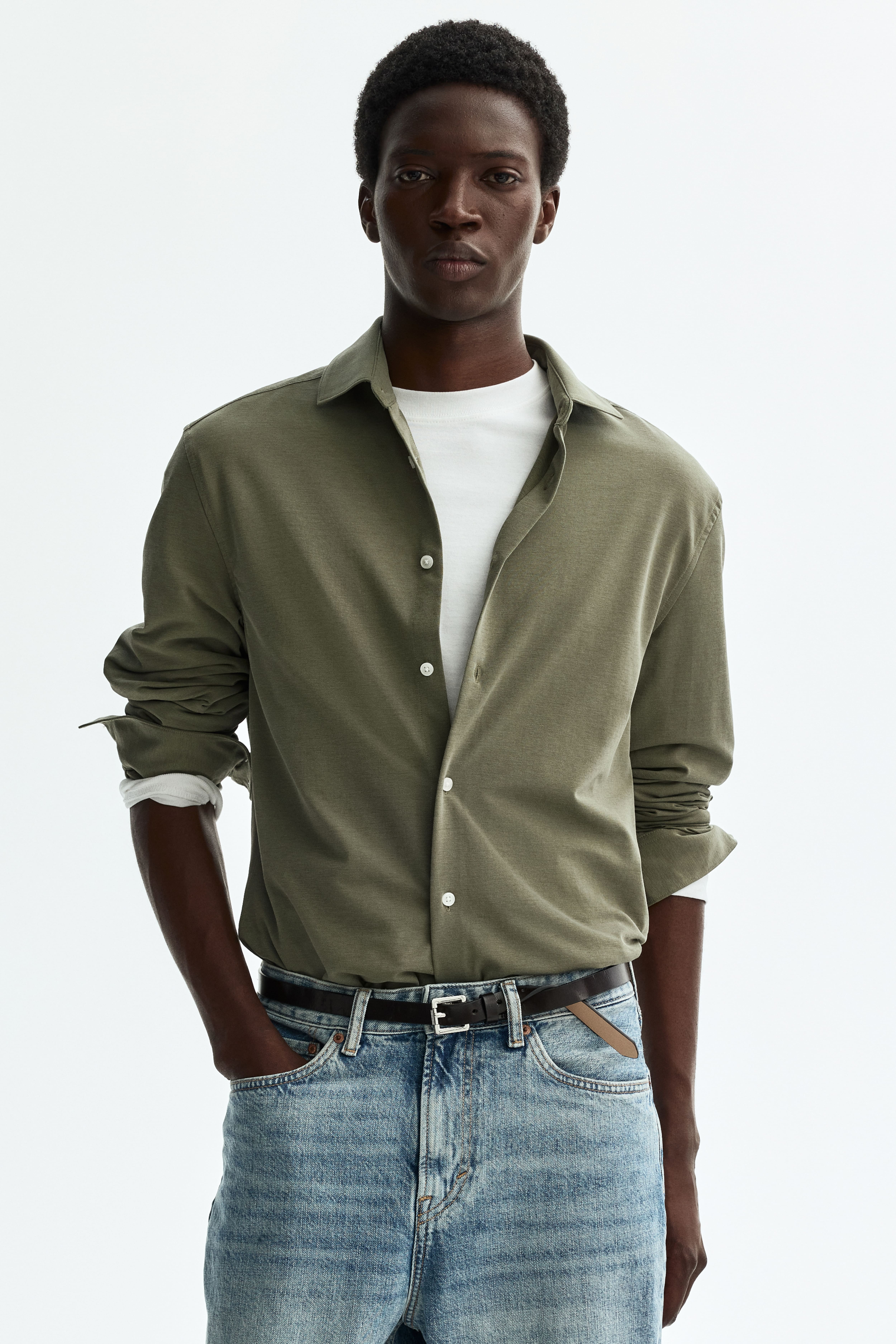 Four-Way Stretch Slim-Fit Shirt