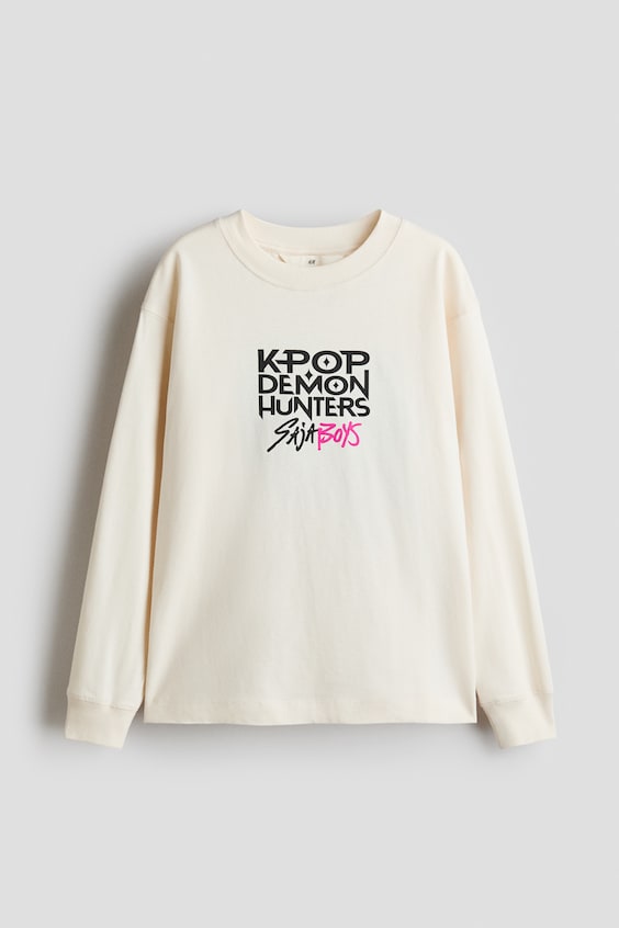 Детские футболки H&M Long-Sleeved T-Shirt with Motif