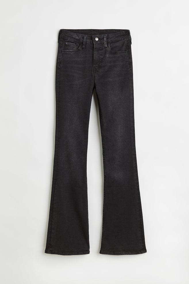 Flared Ultra High Jeans - Black/Denim blue - 2