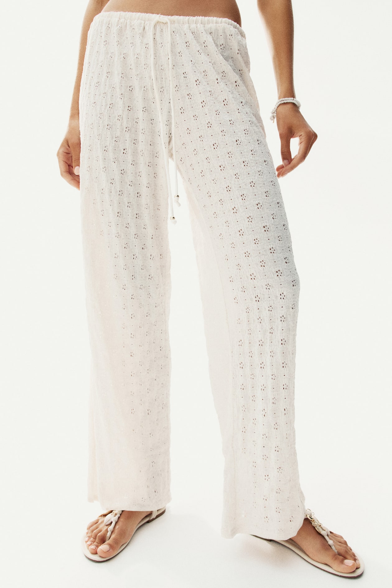 Lace-Look Drawstring Pants - image 4