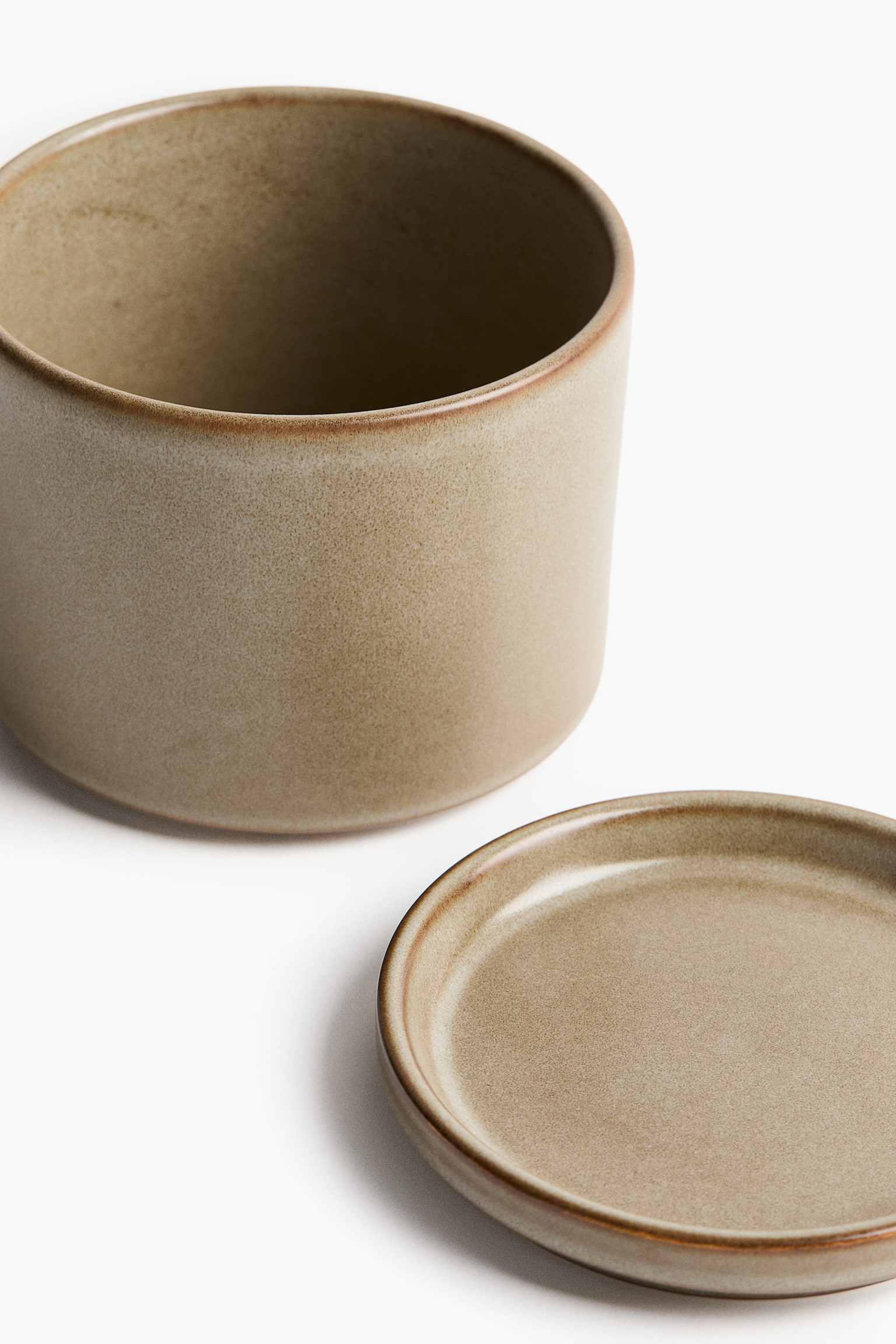 Small Reactive-Glaze Jar - Beige/Light beige - 2