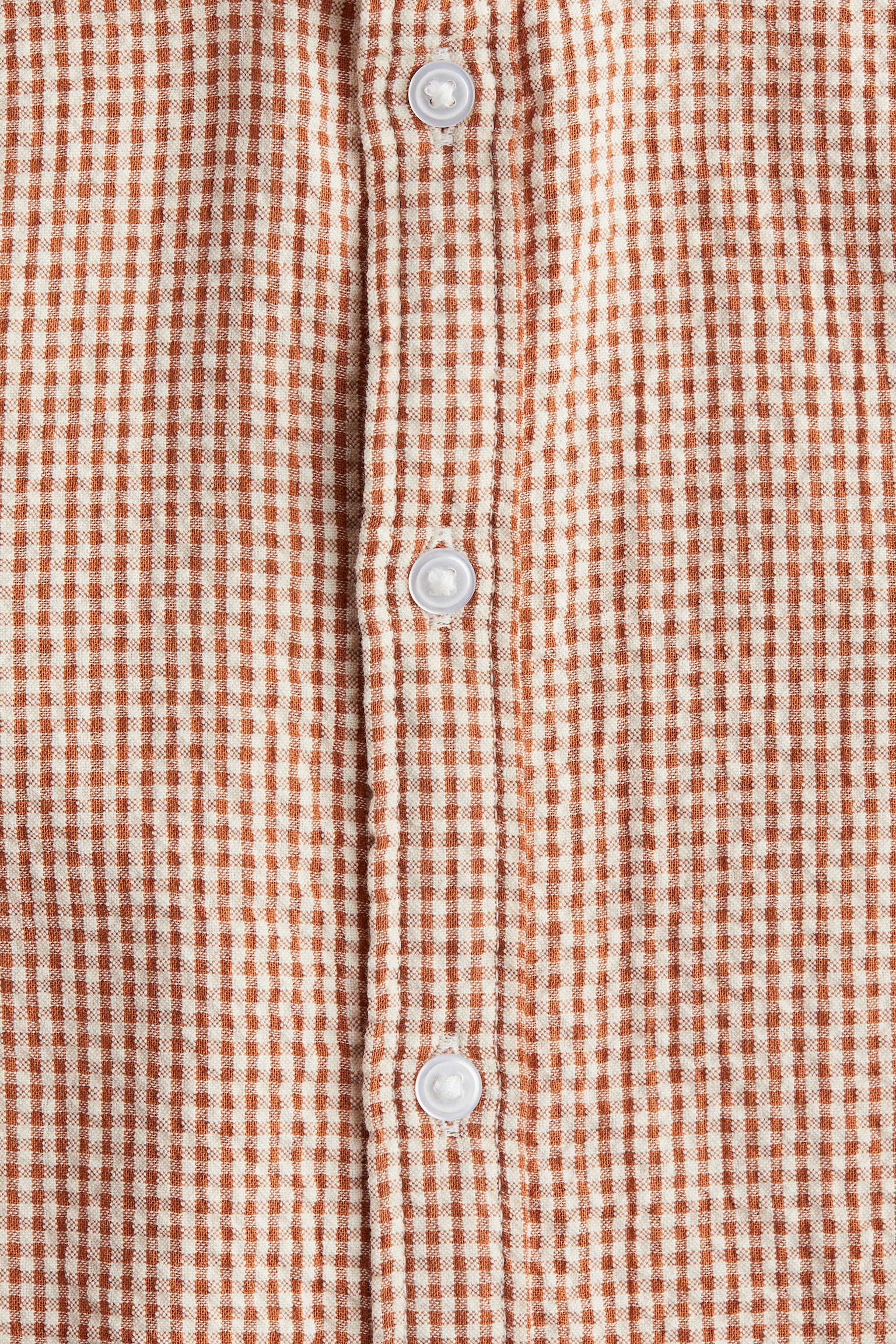 Grandad cotton shirt - Beige/Checked/Light blue/Striped/Black - 2