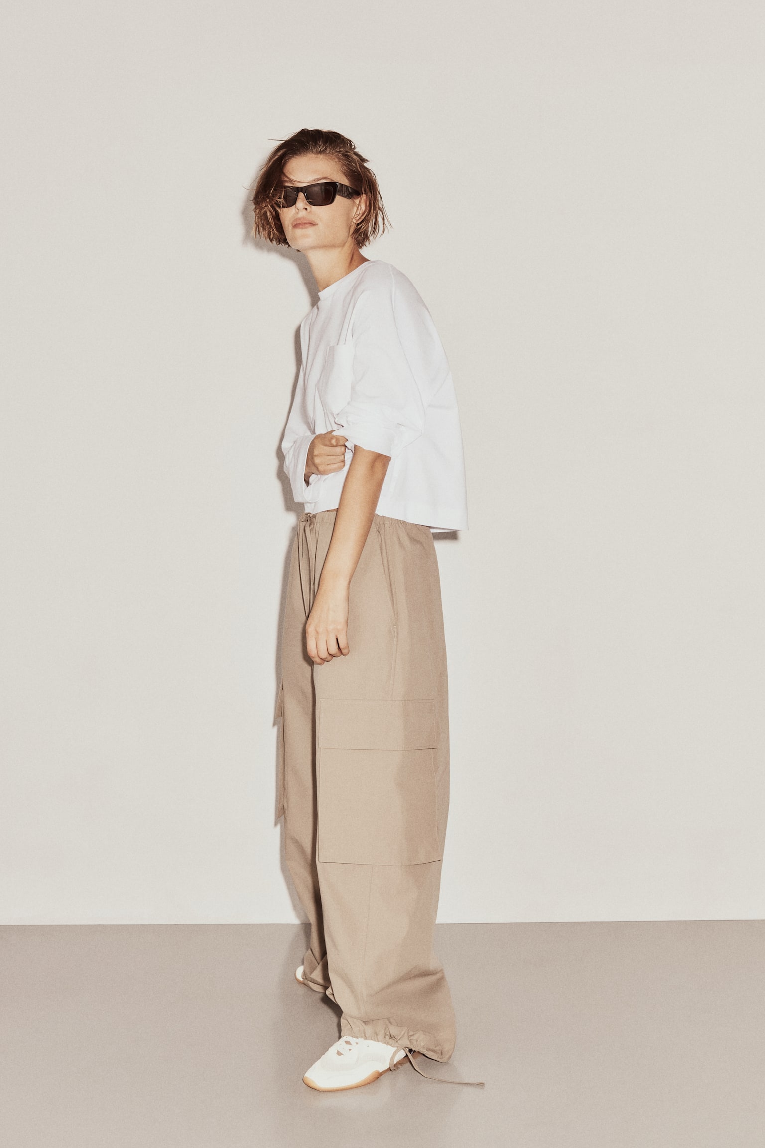 Топ із кишенею - Білий/Зелений хакі - 5