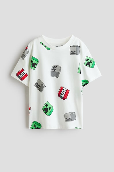 プリントコットンTシャツ