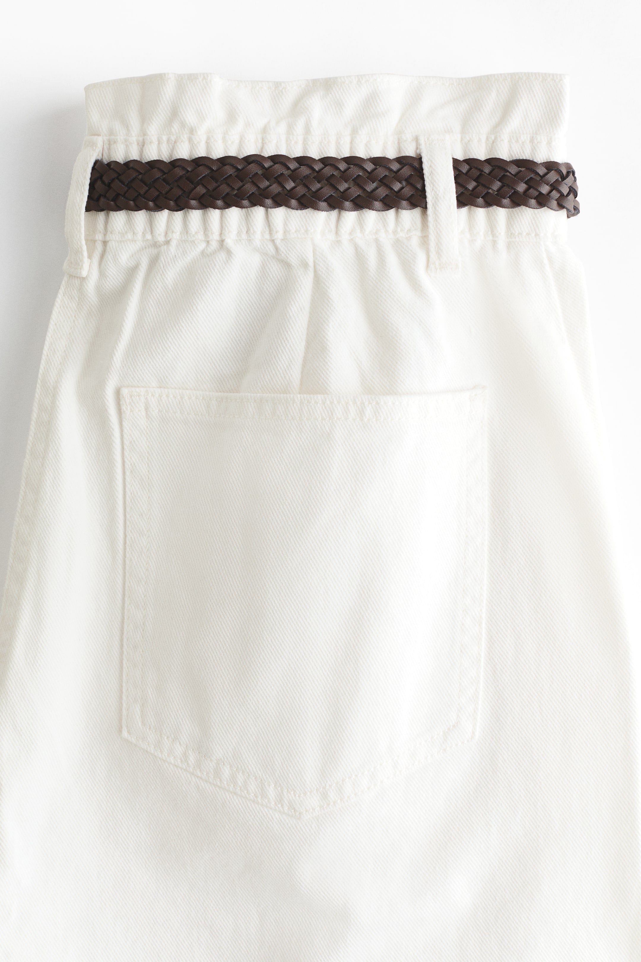 Belted Twill Shorts