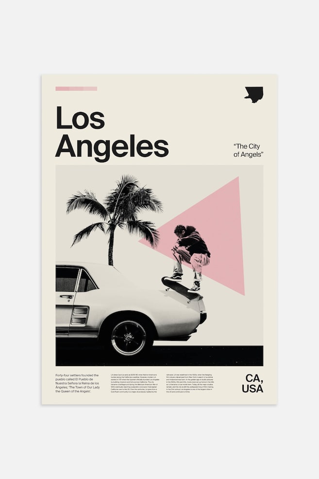 Los Angeles Poster - Beige - 1
