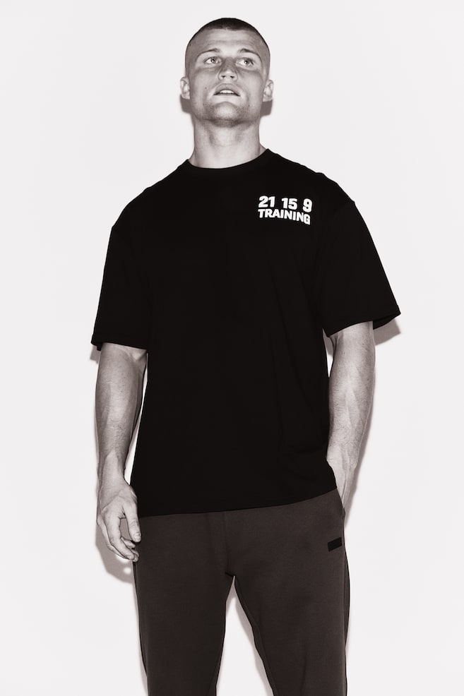 T-shirt de sport effet coton DryMove™ Loose Fit - Noir/Training/Noir/Noir/marbré/Vert kaki/Training/dc - 8