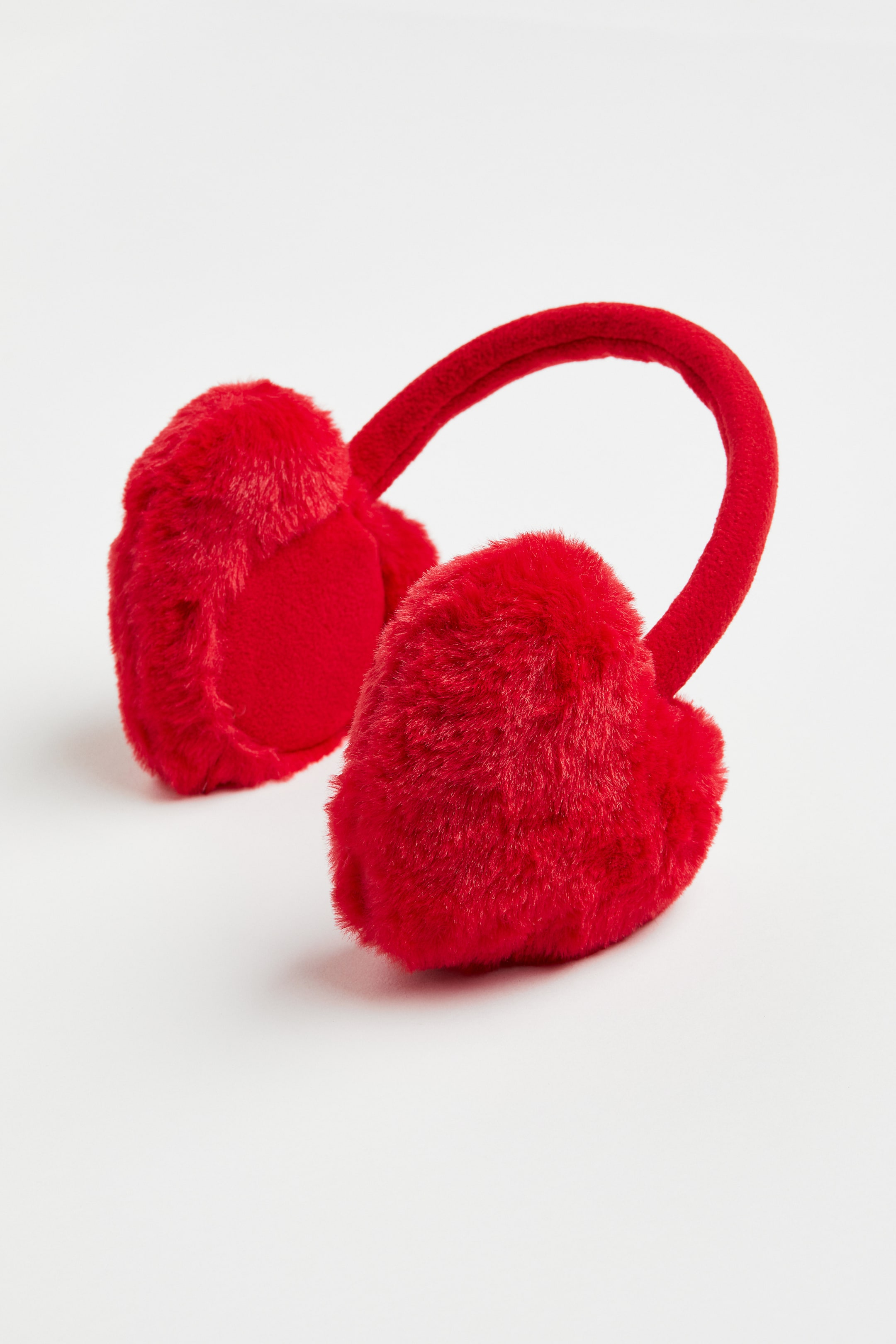 Fluffy Earmuffs Red/hearts Kids H&M CA