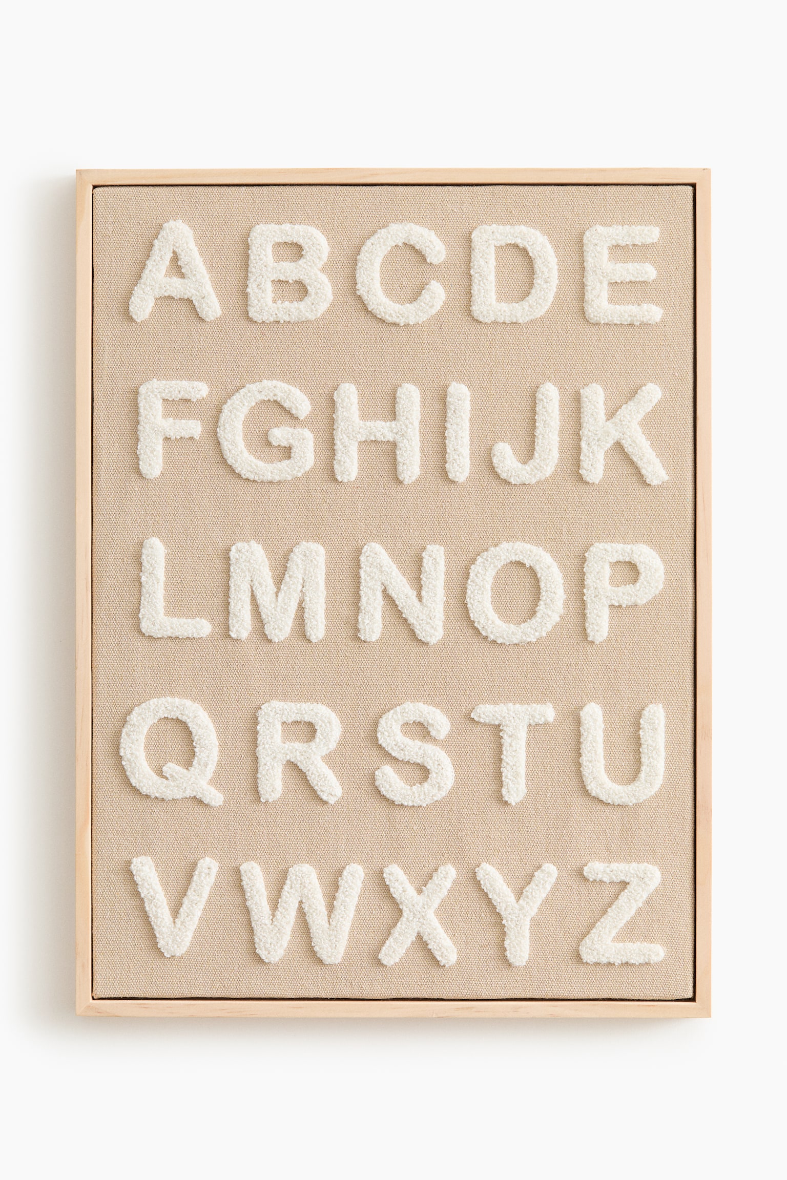 Tufted wall art - Beige/Alphabet/Light beige/Alphabet - 1