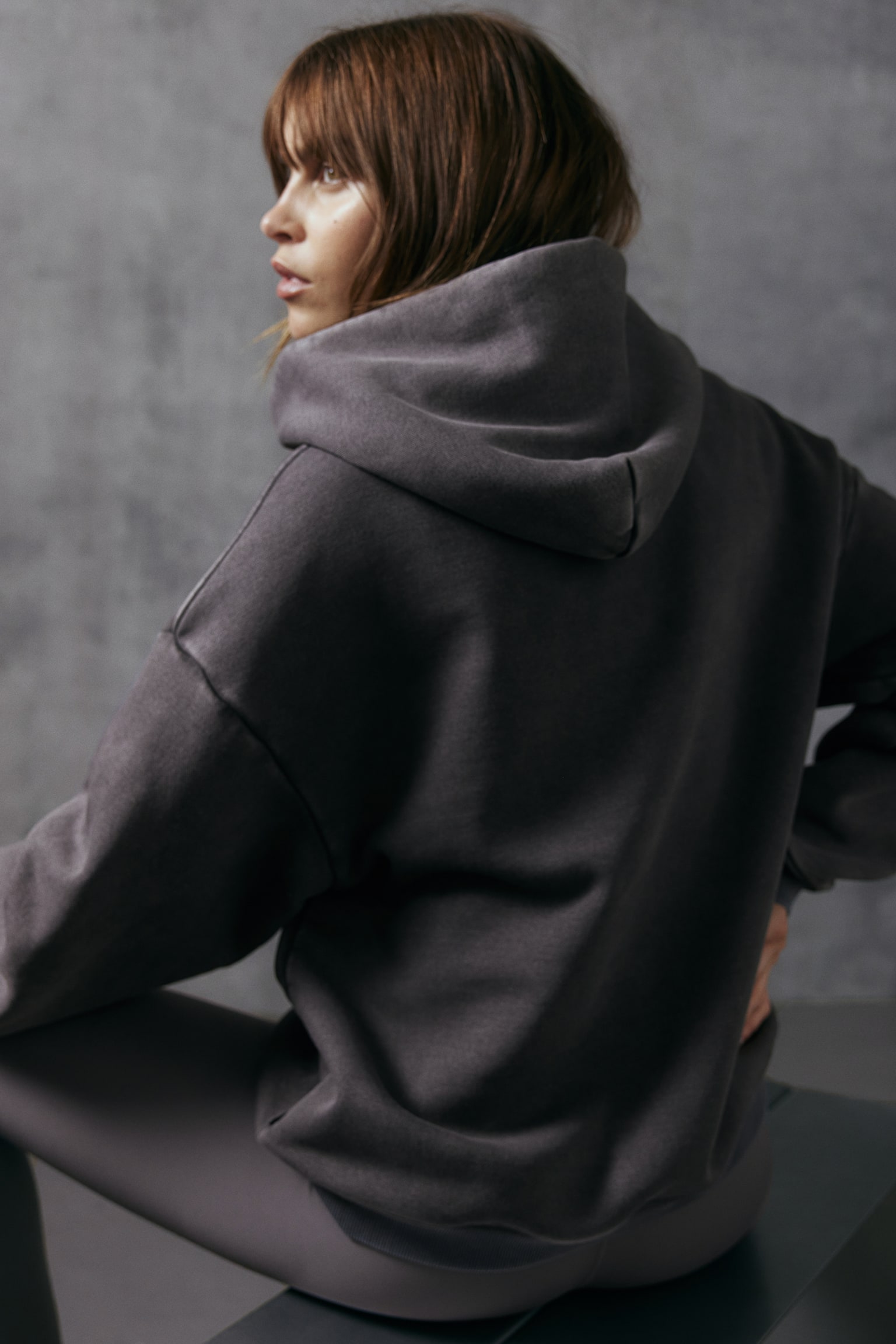 Oversized sports hoodie - Dark grey - 3