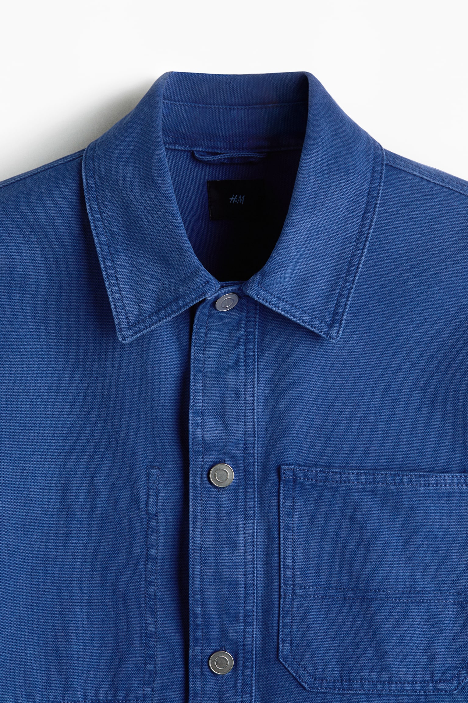 캔버스 오버셔츠 - 블루 - 2