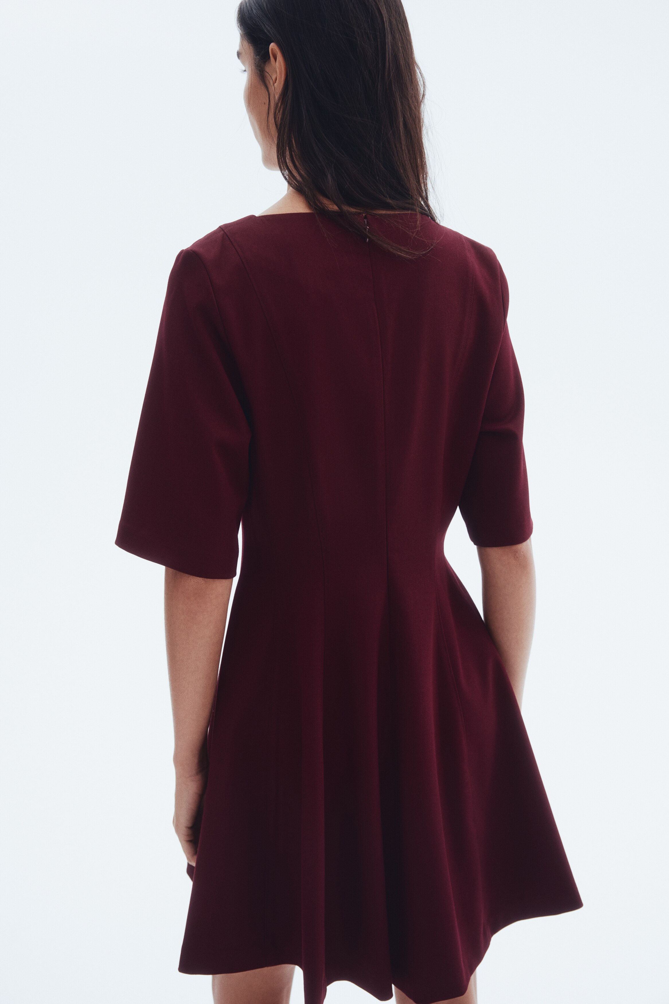 Waisted twill dress