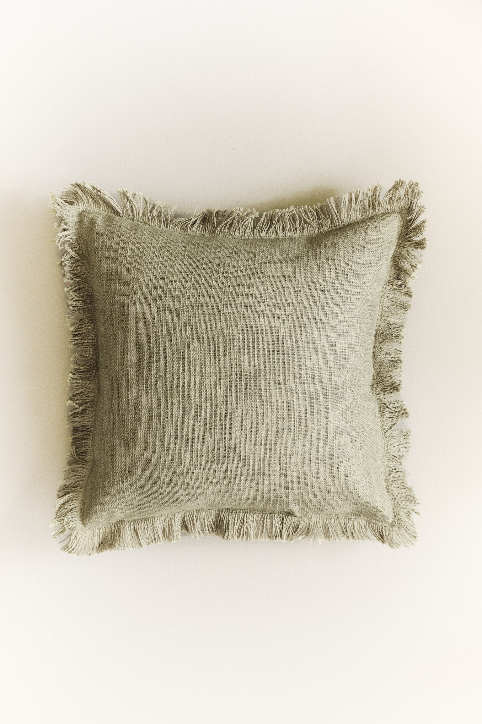 Slub weave cushion cover - Sage green/Orange/Light beige/Coral red - 2