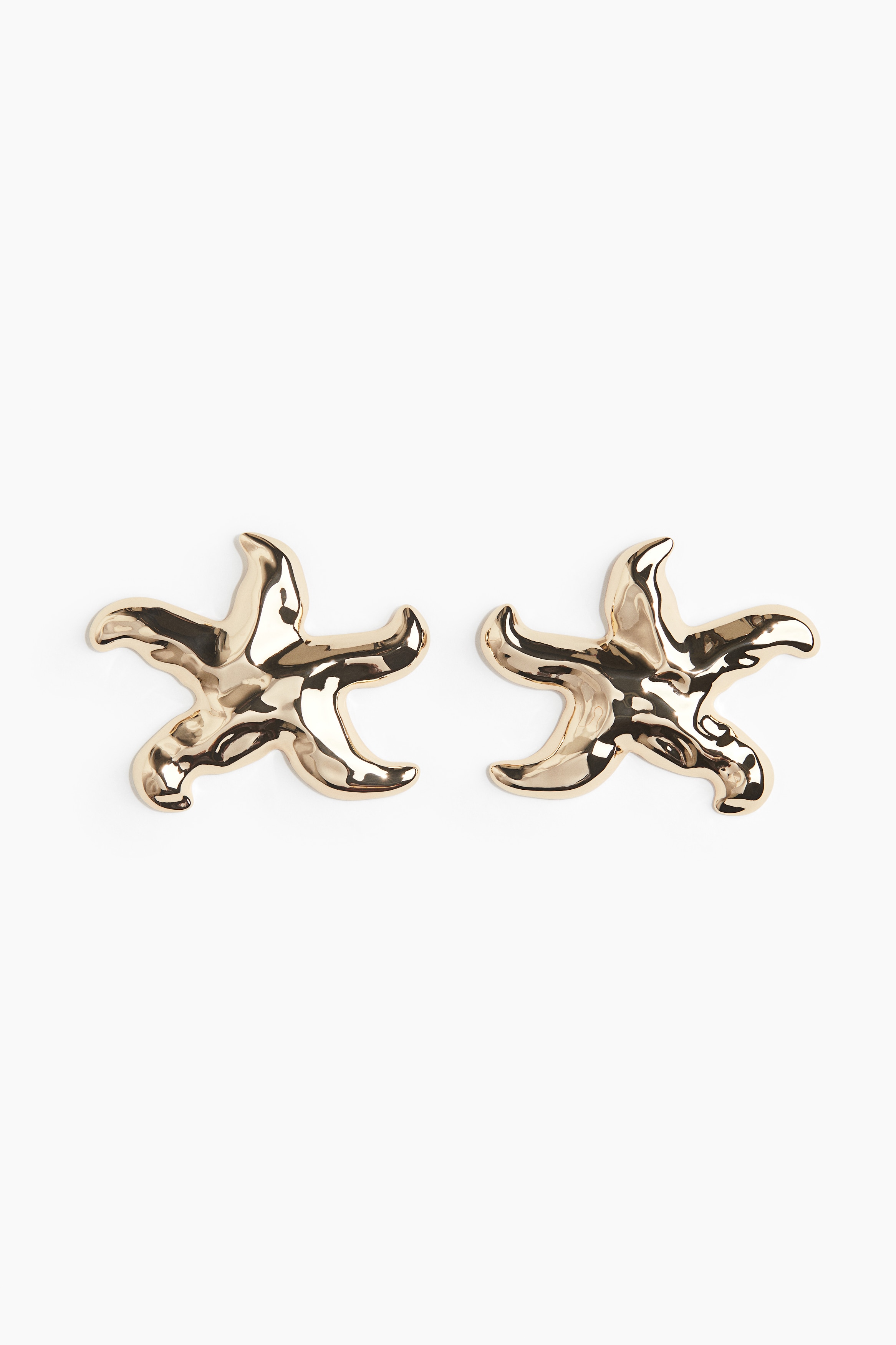 Starfish-shaped earrings - Gold-coloured