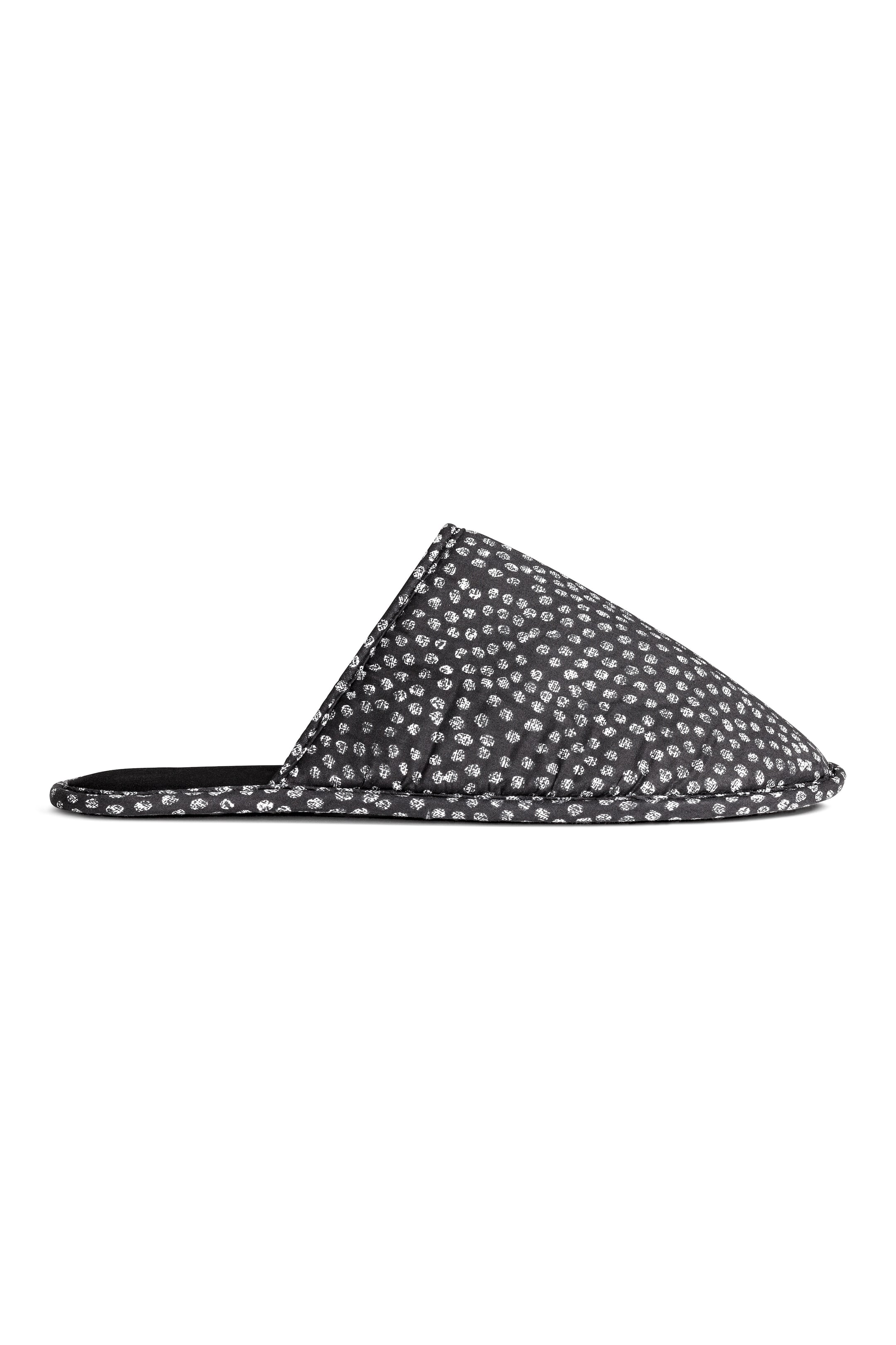 Grotere afbeelding bekijken: Zachte pantoffels - Antracietgrijs/dessin - DAMES | H&M NL 1