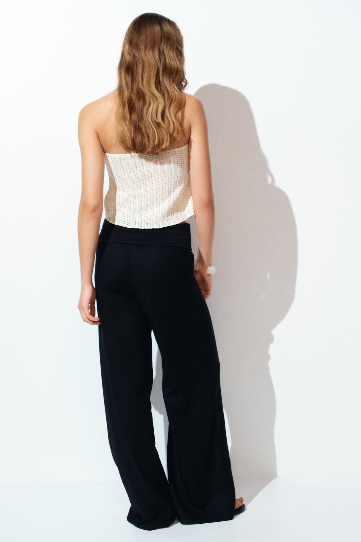 Foldover-Waist Linen-Blend Pants - image 4