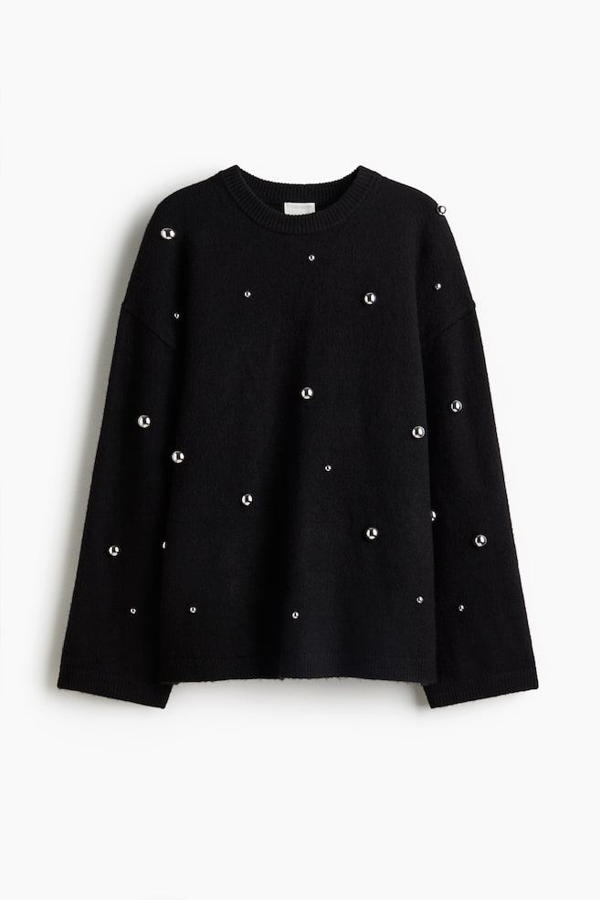 Studded jumper - Black - 1