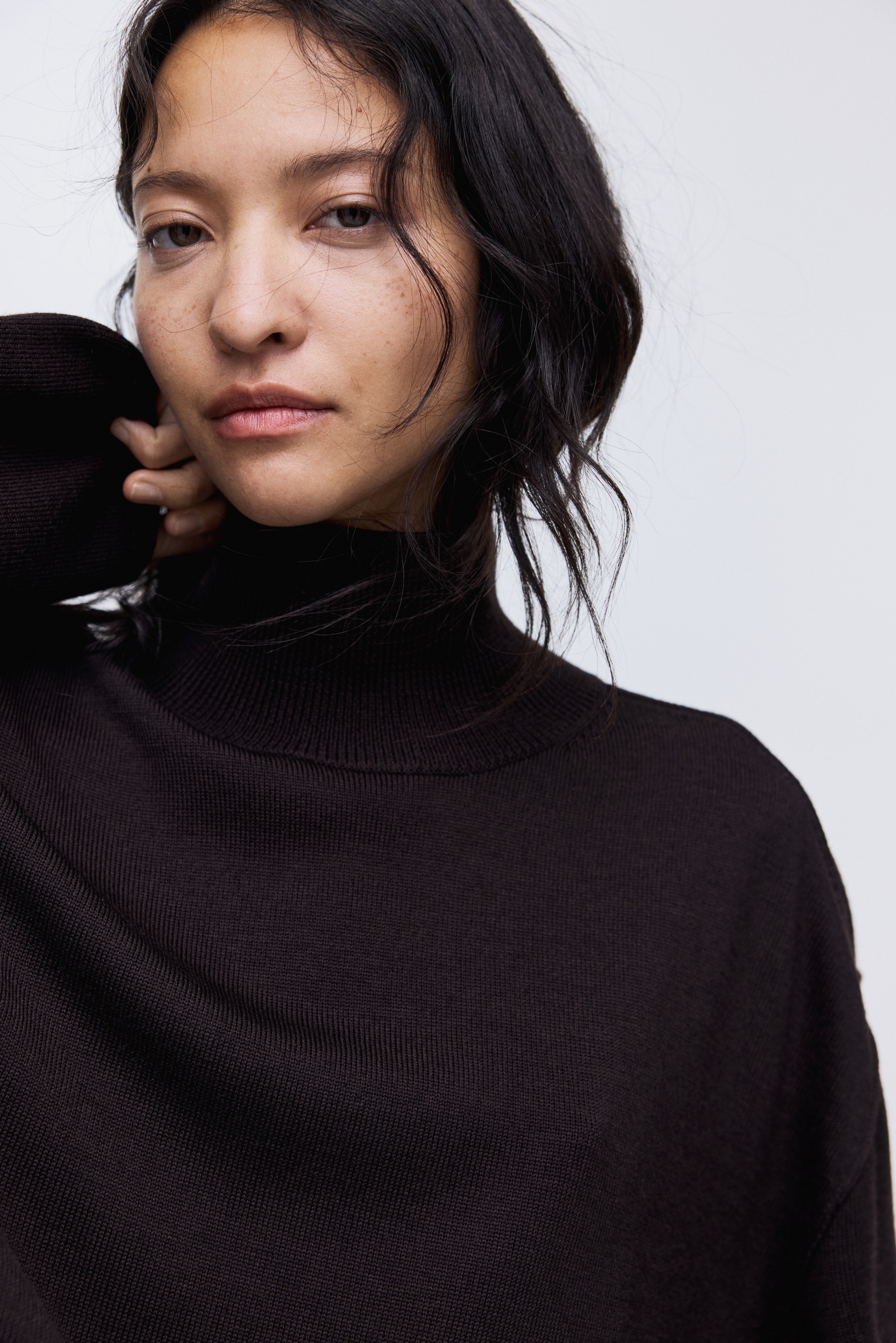 Merino wool turtleneck jumper