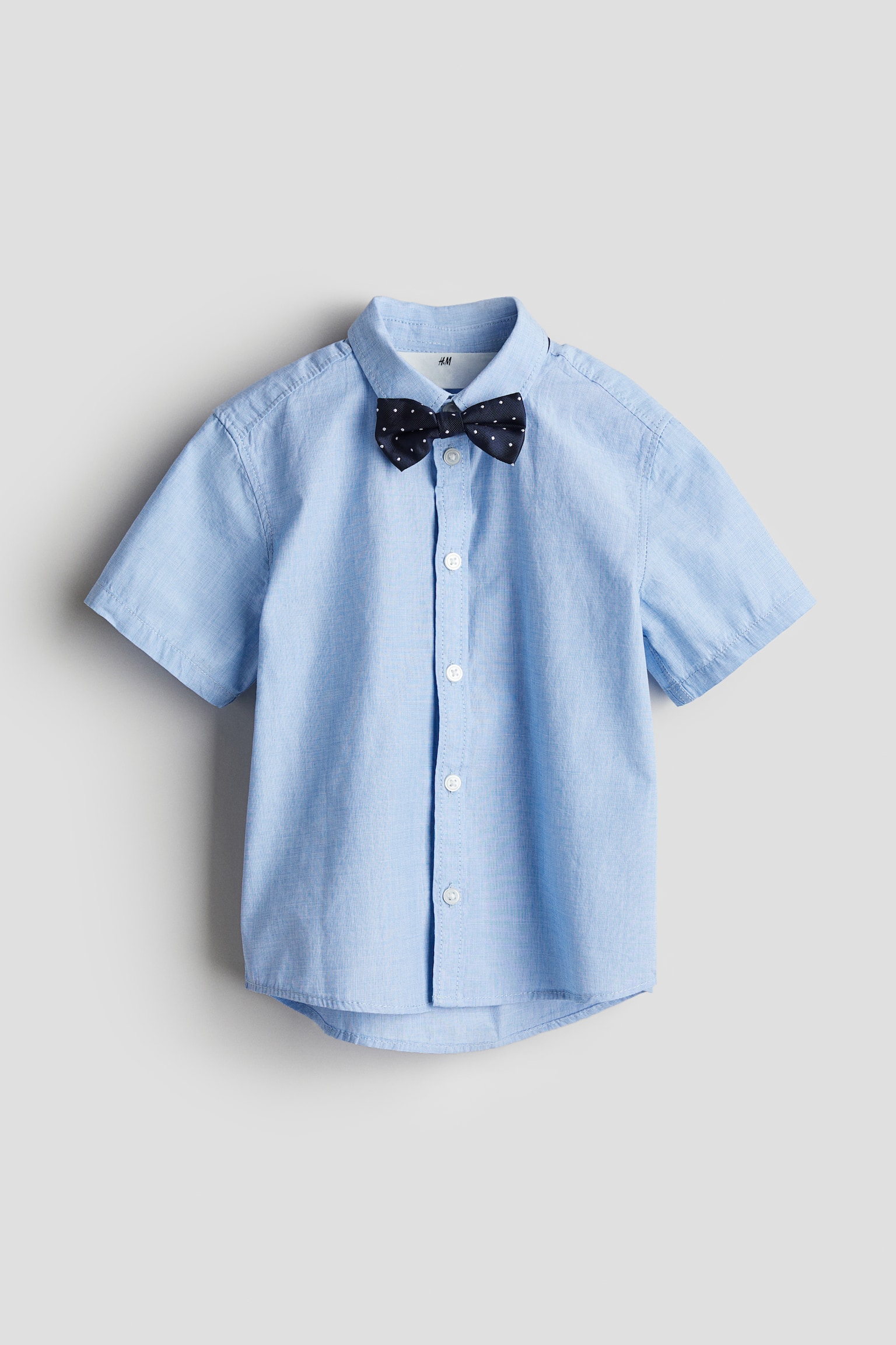 Shirt and bow tie - Light blue - 1