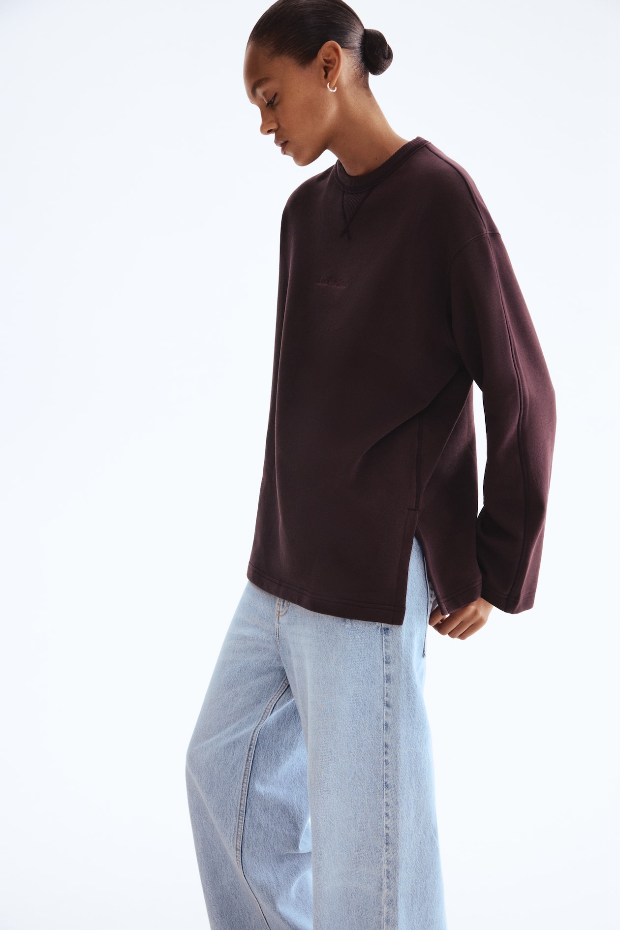 Sweatshirt with Text Motif - image 3