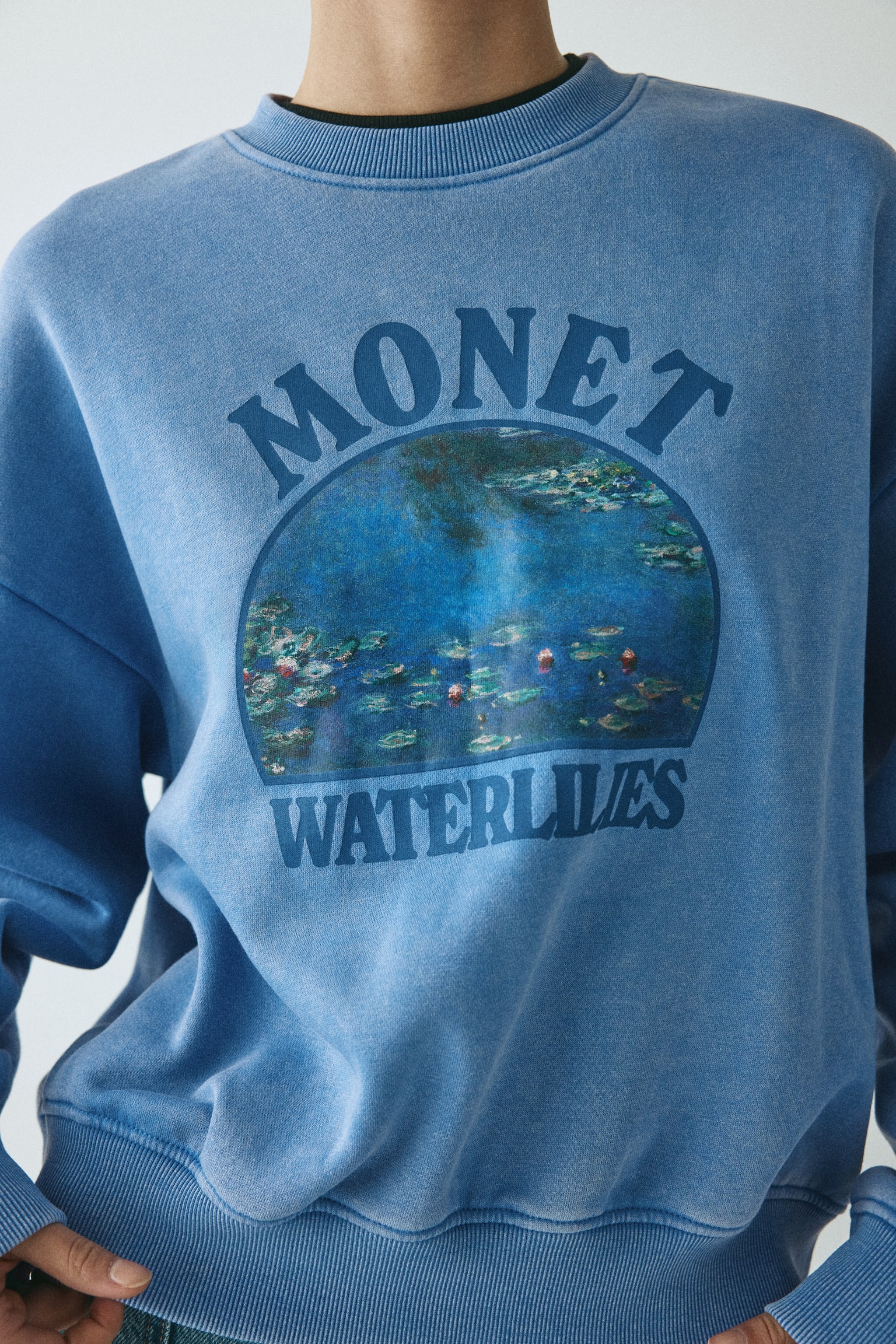 Oversized print-motif sweatshirt - 藍色/Monet/粉紅色/Matisse/淺米色/Cezanne - 5