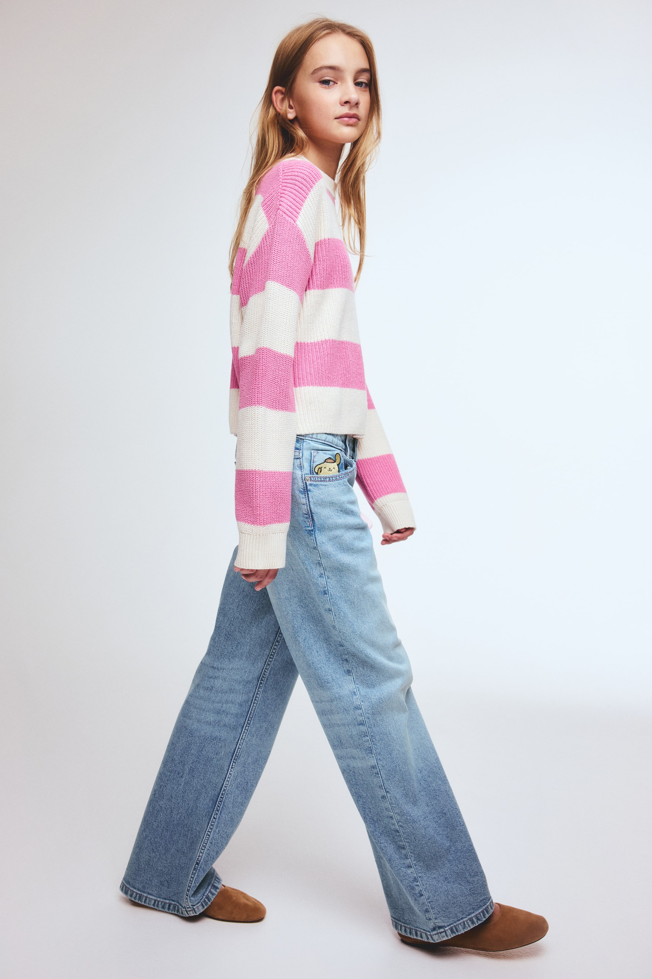 View larger image: Loose Fit Jeans - Denim blue/My Melody - Kids | H&M IN 1