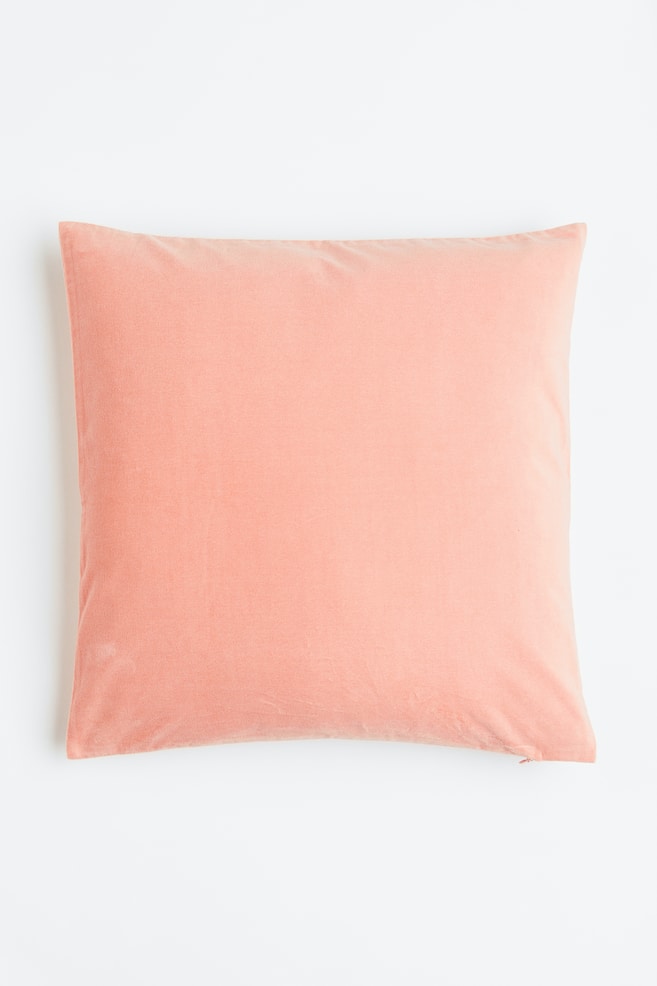 Cotton velvet cushion cover - Powder pink/Dark grey/Beige/Dark khaki green/dc/dc/dc/dc/dc/dc/dc/dc - 1