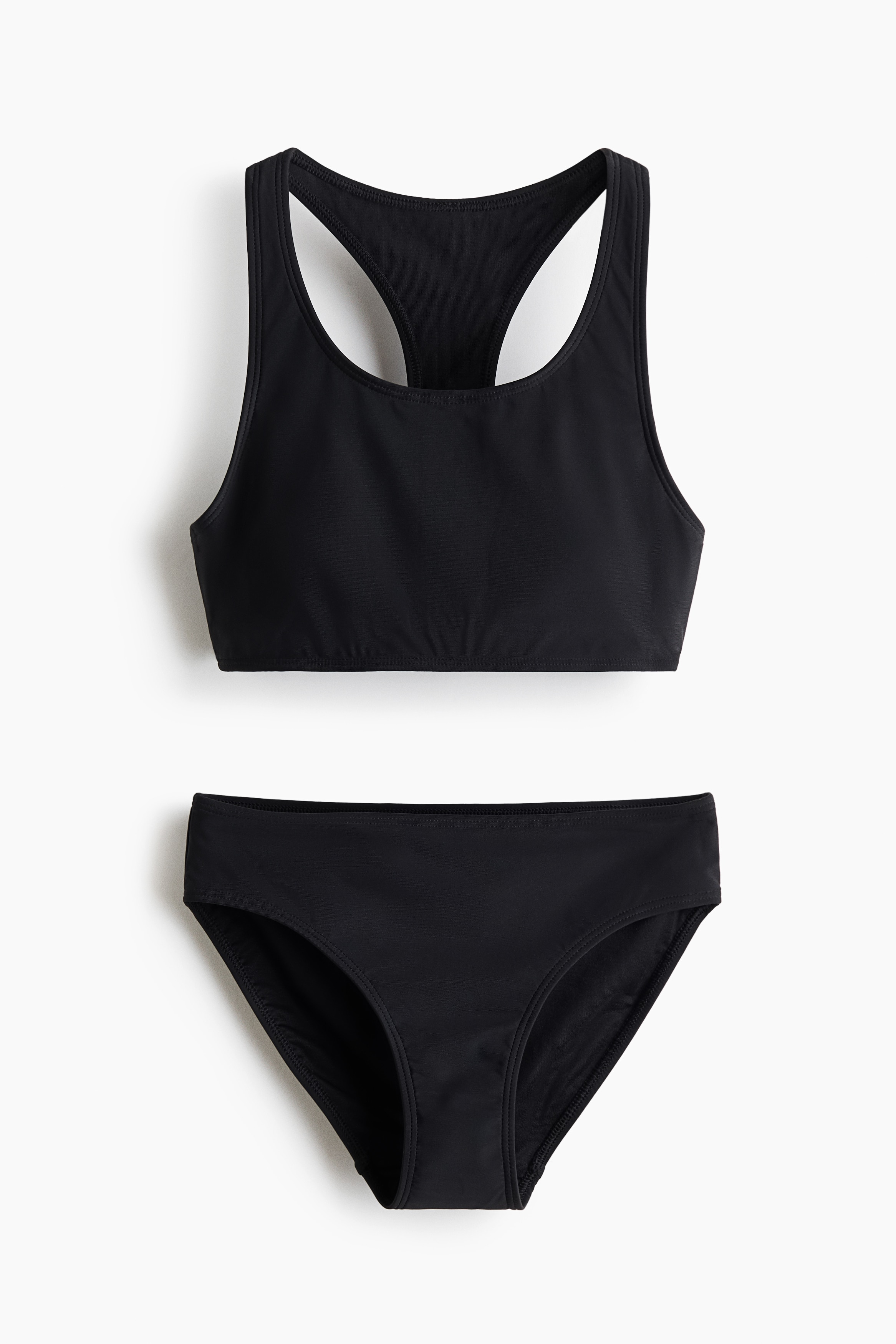 3-delig badpak voor kleine meisjes, effen bikini, ruches, badpak, slips, meisjes, bikiniset, donkerblauw, 14-15 Jaar
