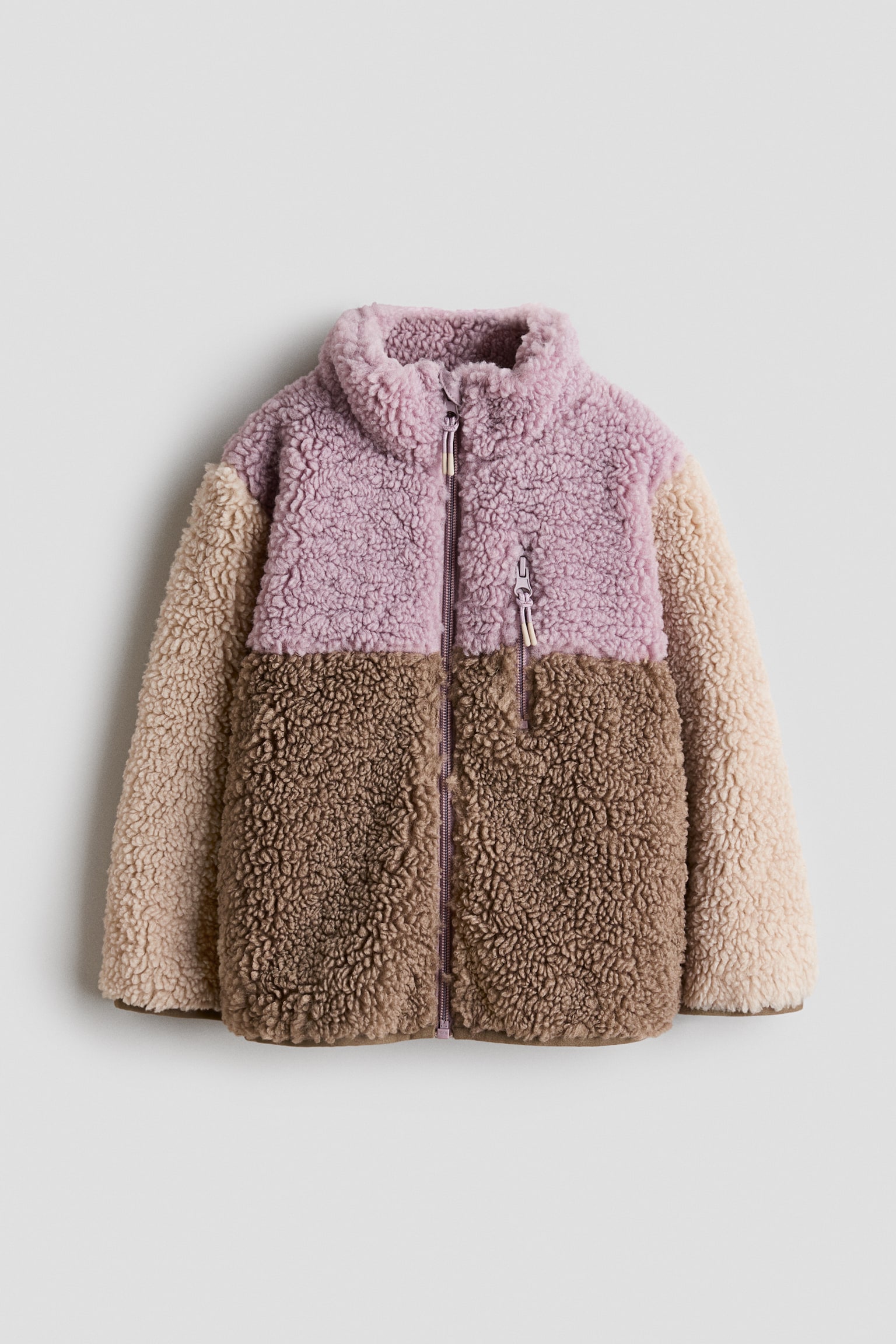 Teddy jacket - Dusty purple/Colour block/Dusty pink/Colour block/Dusty pink/Colour block