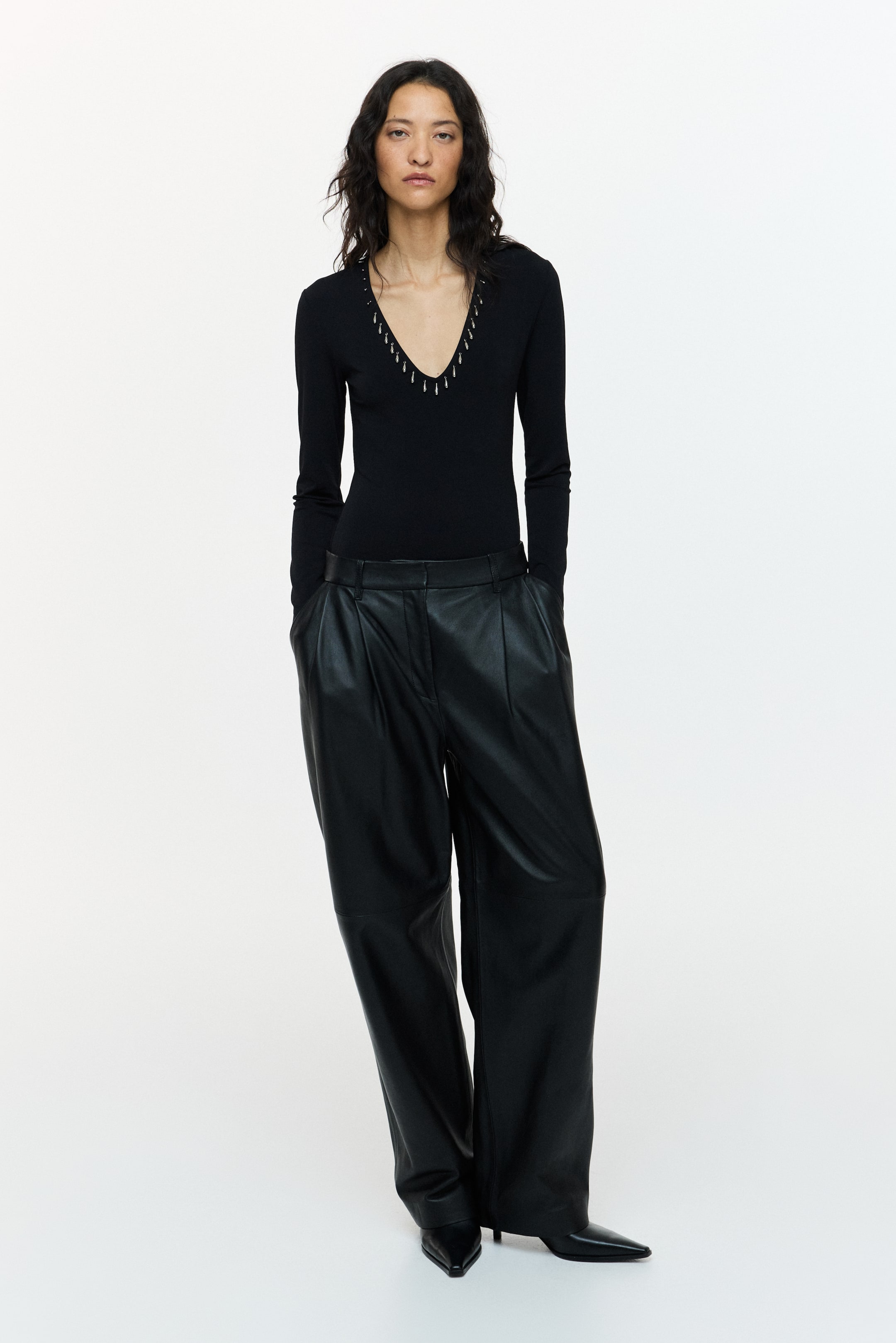 View larger image: Bead-trimmed body - Black - Ladies | H&M GB 2