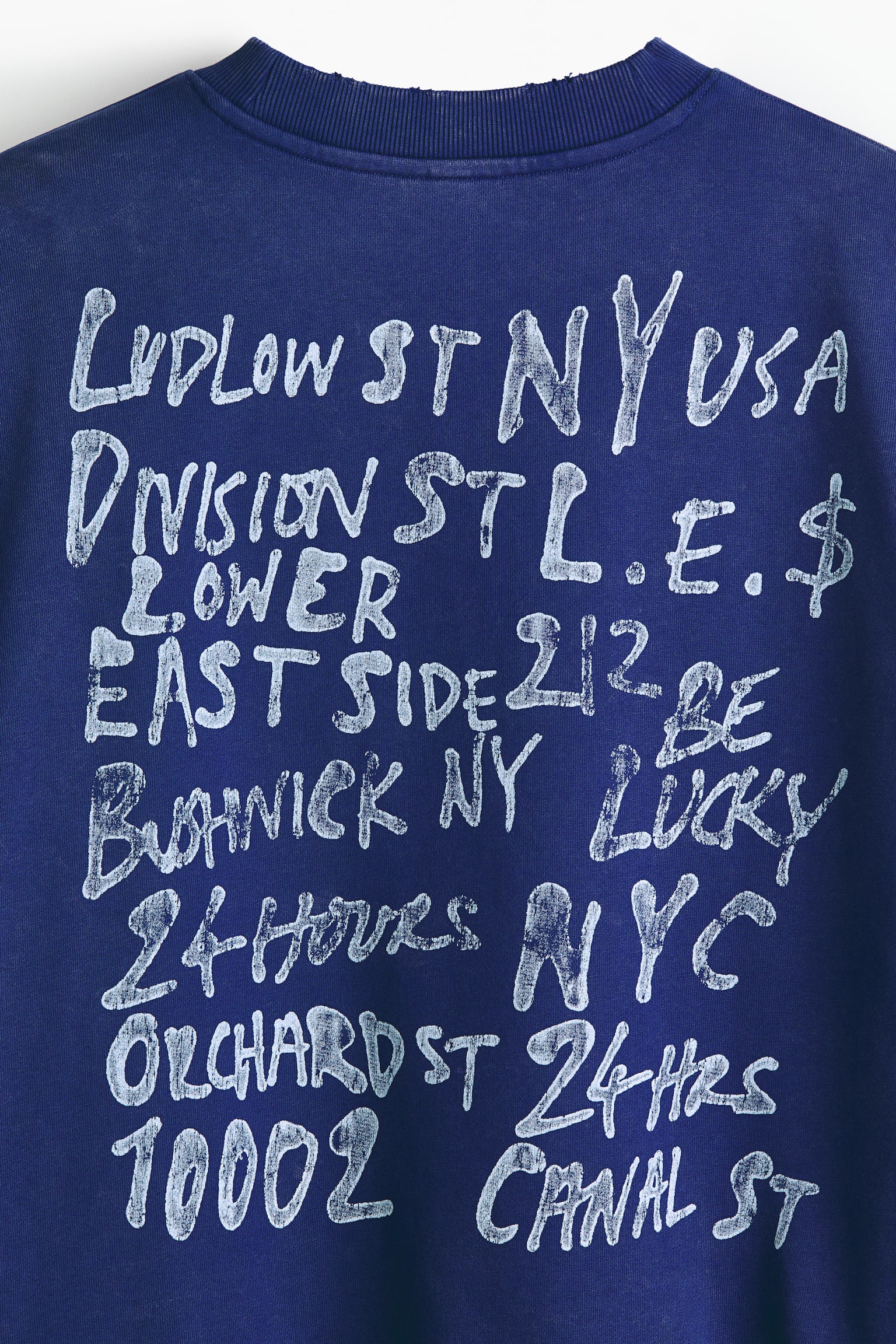 Oversized Fit Printed sweatshirt - Dark blue/Orchard St/Dark grey/Ludlow St - 4