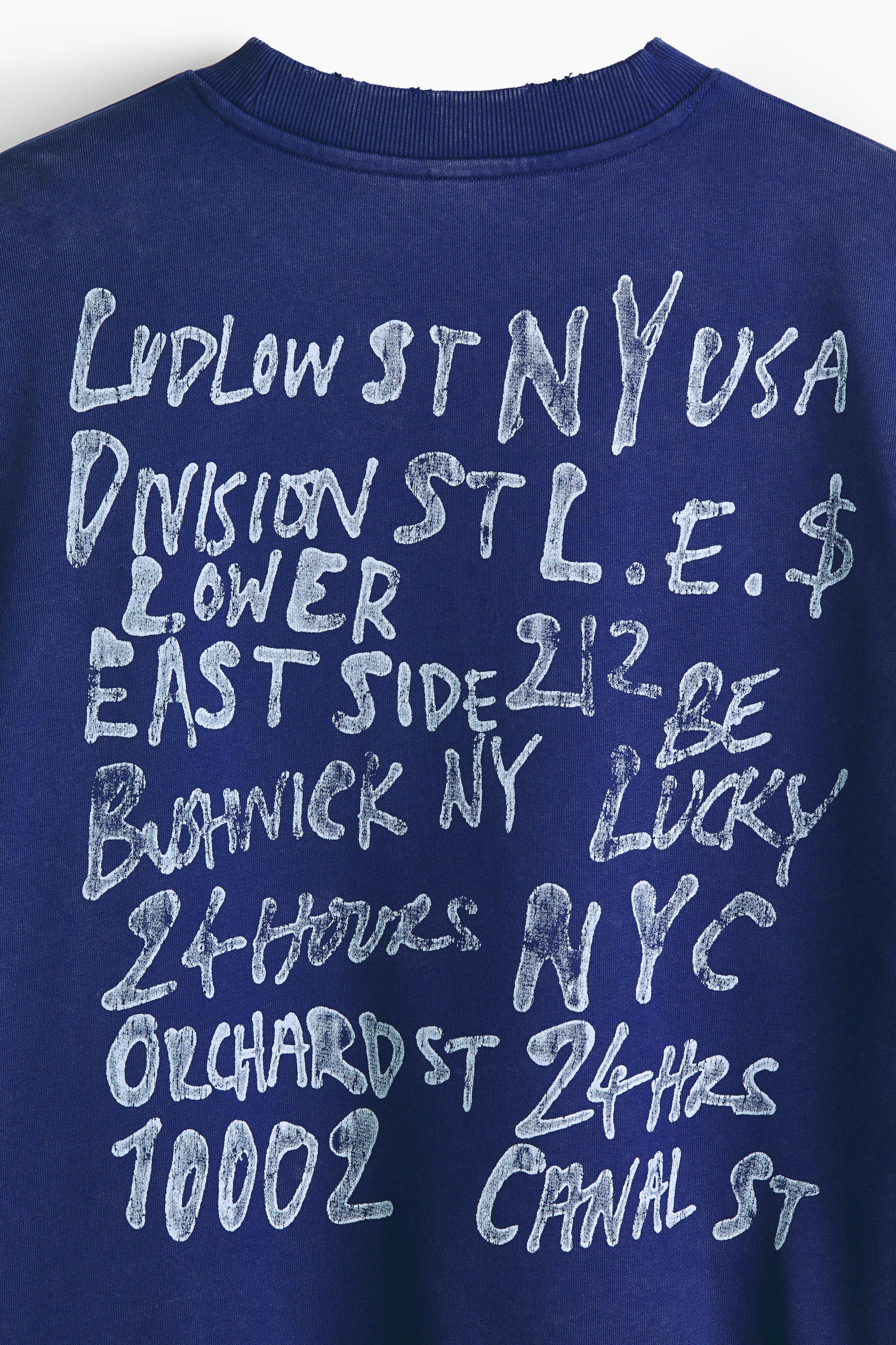 拡大画像を表示: オーバーサイズフィット プリントスウェットシャツ - ダークブルー／Orchard St - Men | H&M JP 6