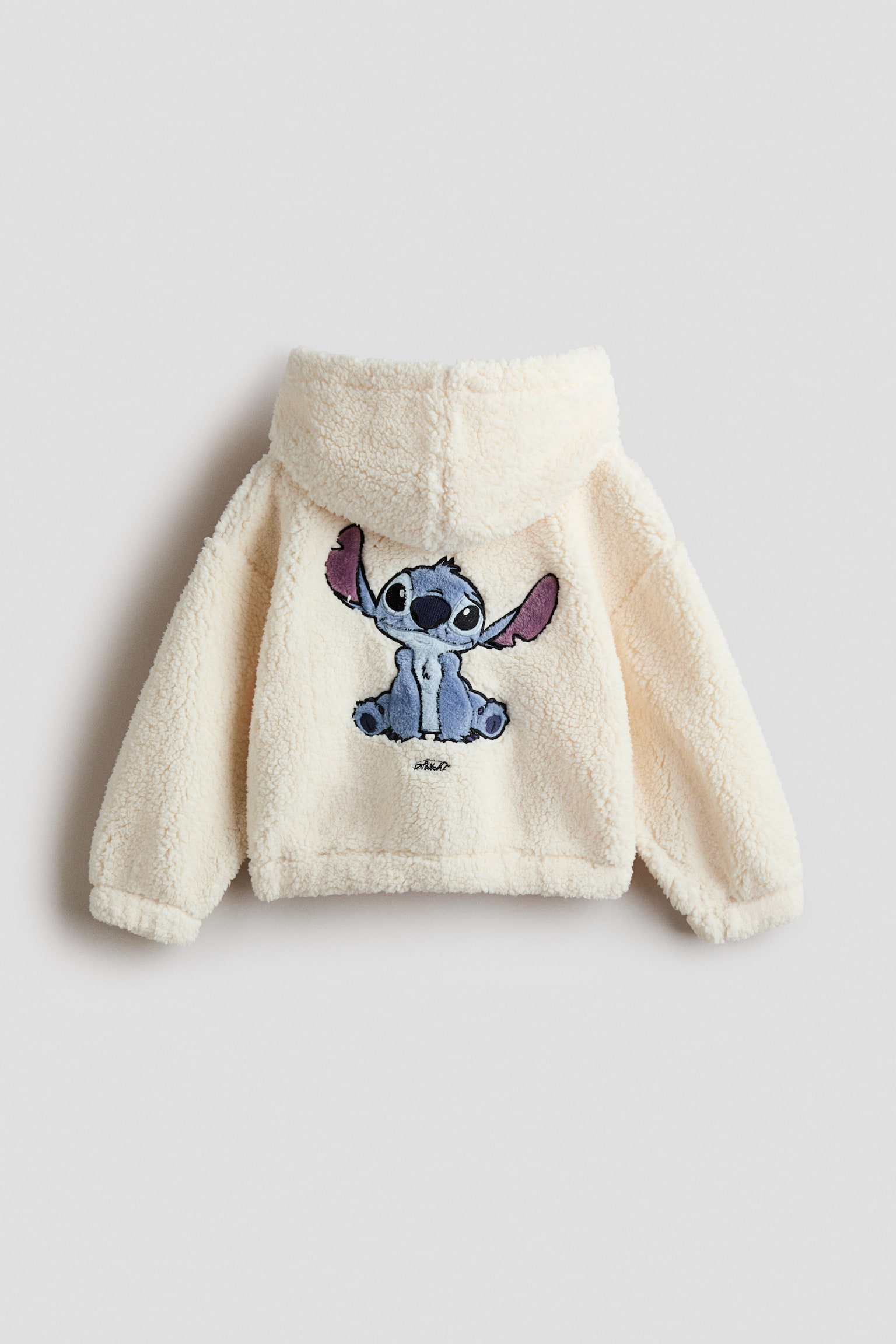 貼花泰迪熊連帽外套 - Cream/Lilo & Stitch - 3