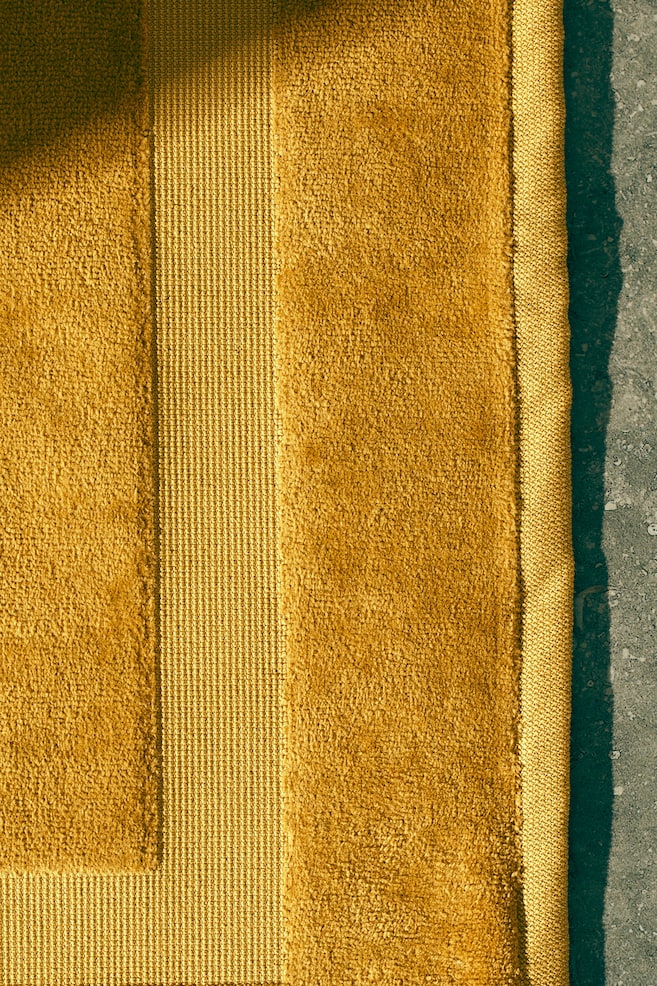 Velour bath mat - Yellow/Dark green/Dark blue/Light beige - 2