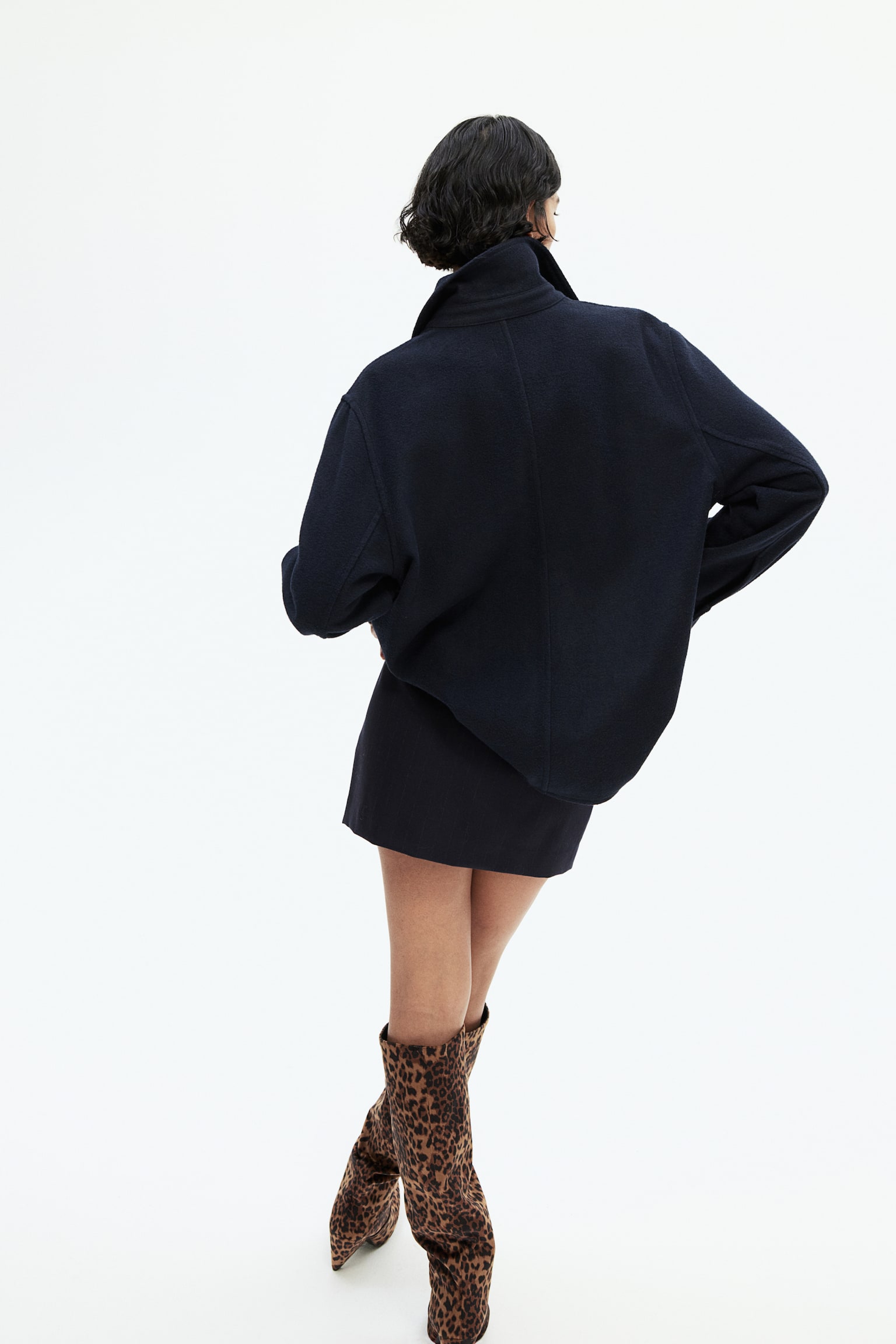 Oversized shacket - Navy blue - 5