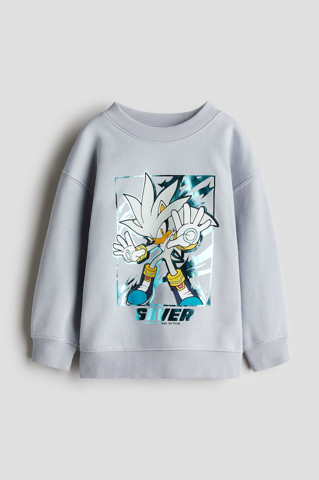 Sweatshirt with Motif - Gray/Sonic the Hedgehog - 1