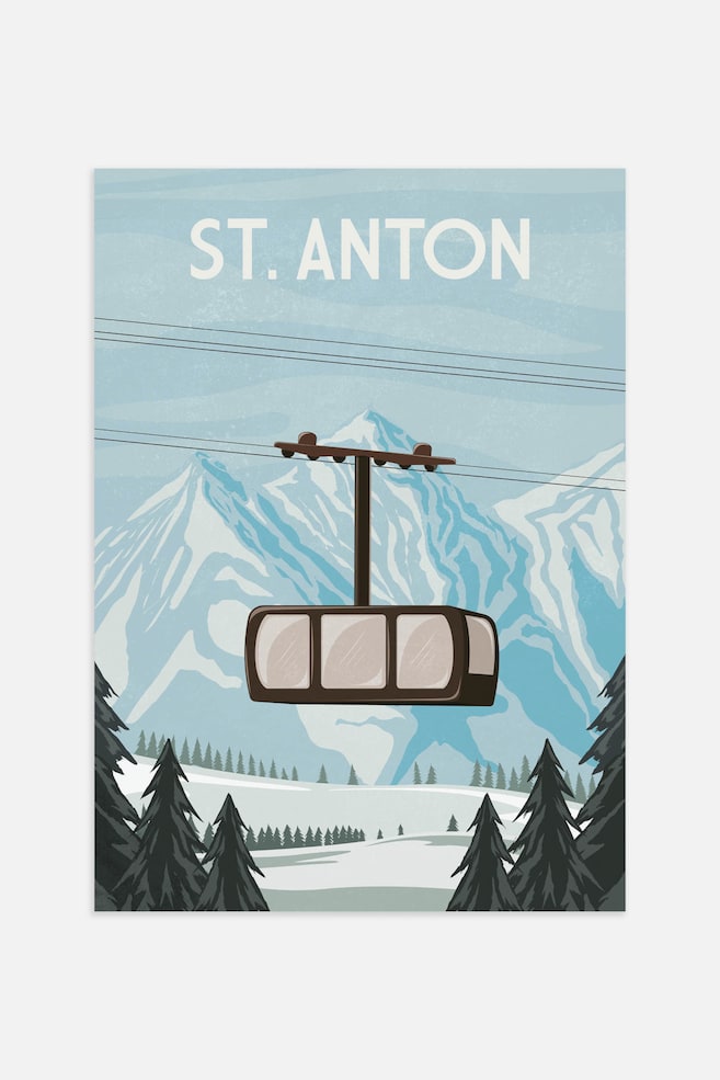 St. Anton Poster - Blue - 1