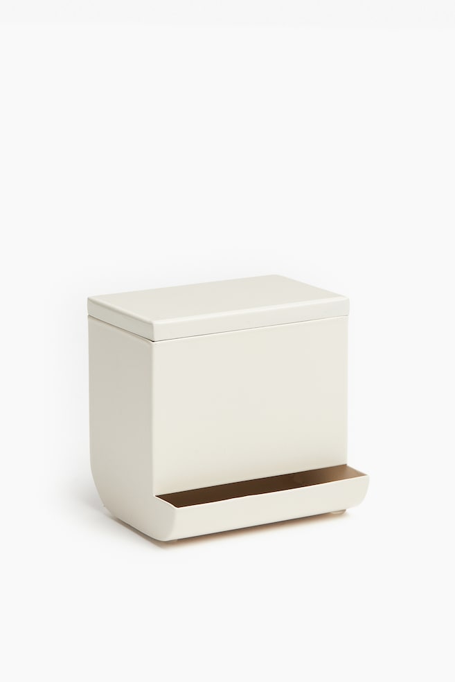 Metal cotton-bud dispenser - Light beige - 1