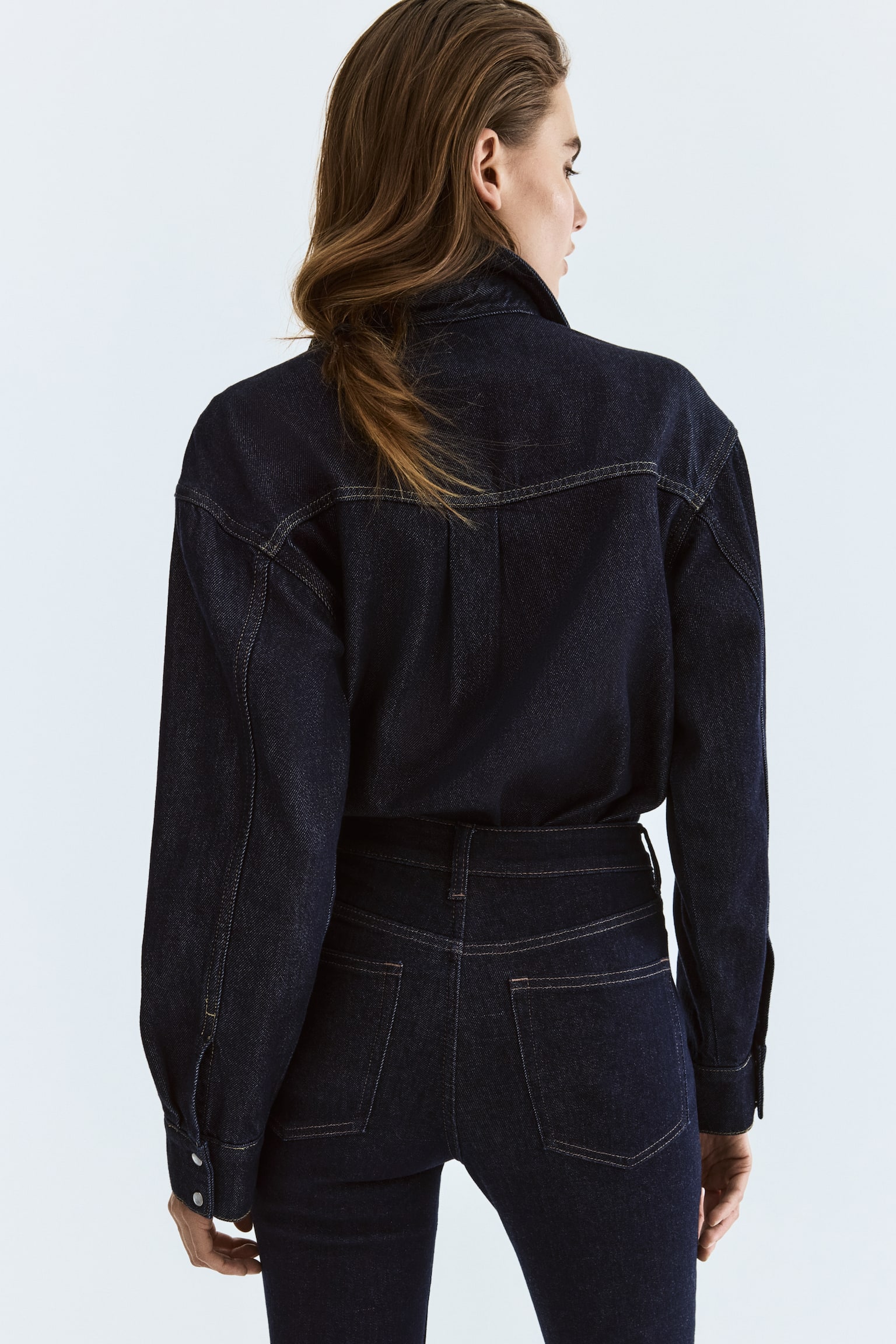 Skinny High Waist Jeans - כחול ג'ינס כהה/שחור ג'ינס/כחול ג'ינס/שחור/כחול ג'ינס/לבן/כחול ג'ינס בהיר - 3