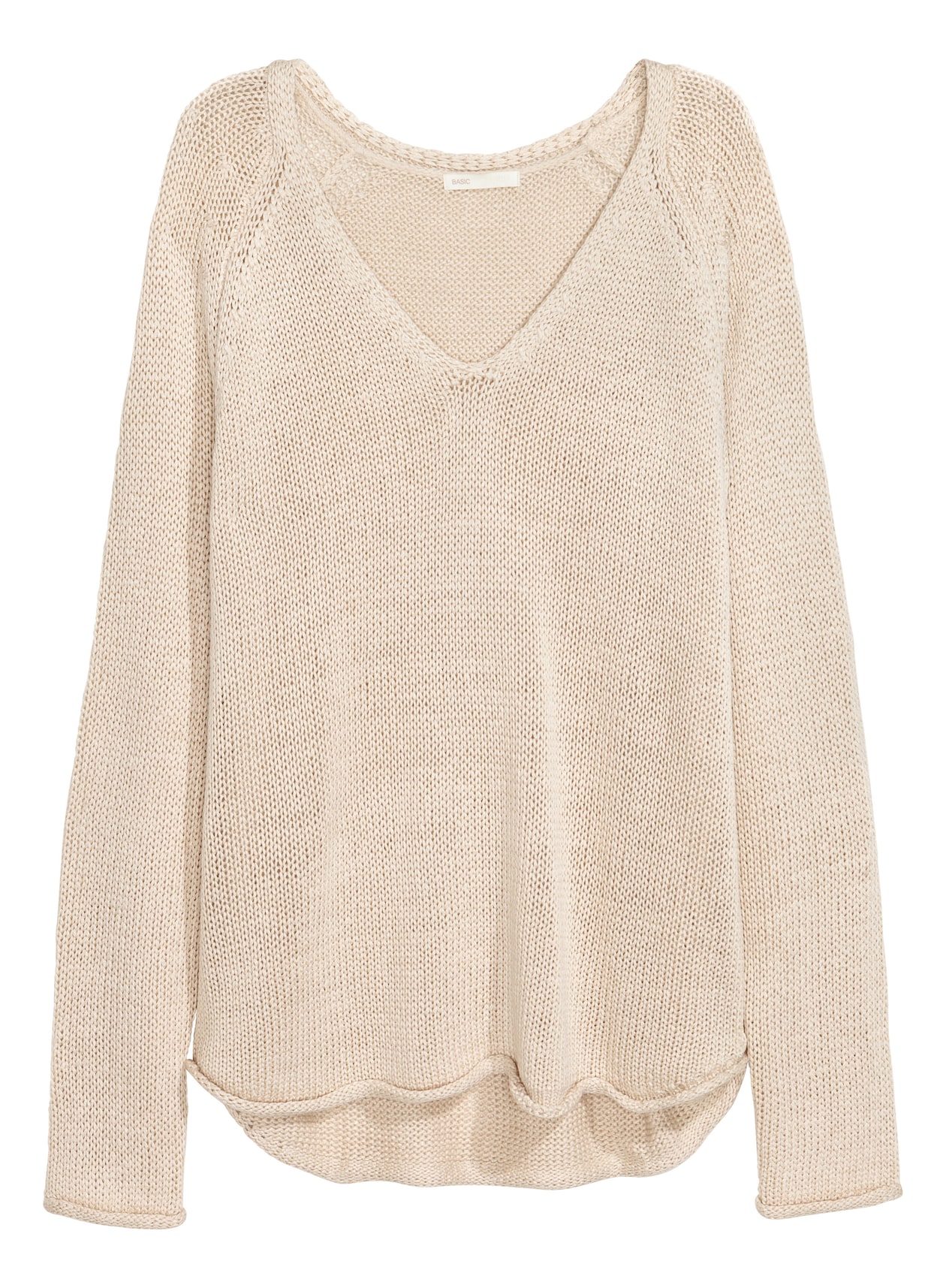 Loose-knit jumper Light beige Ladies H&M GB