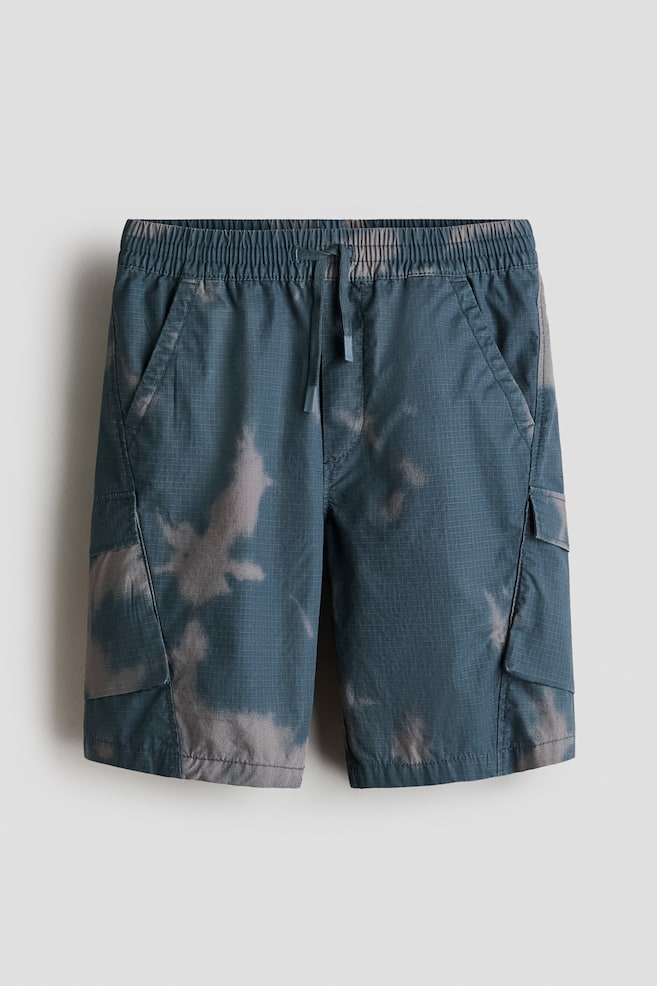 Cargoshorts aus Baumwolle - Dunkelgrau/Marmoriert/Cremefarben - 1