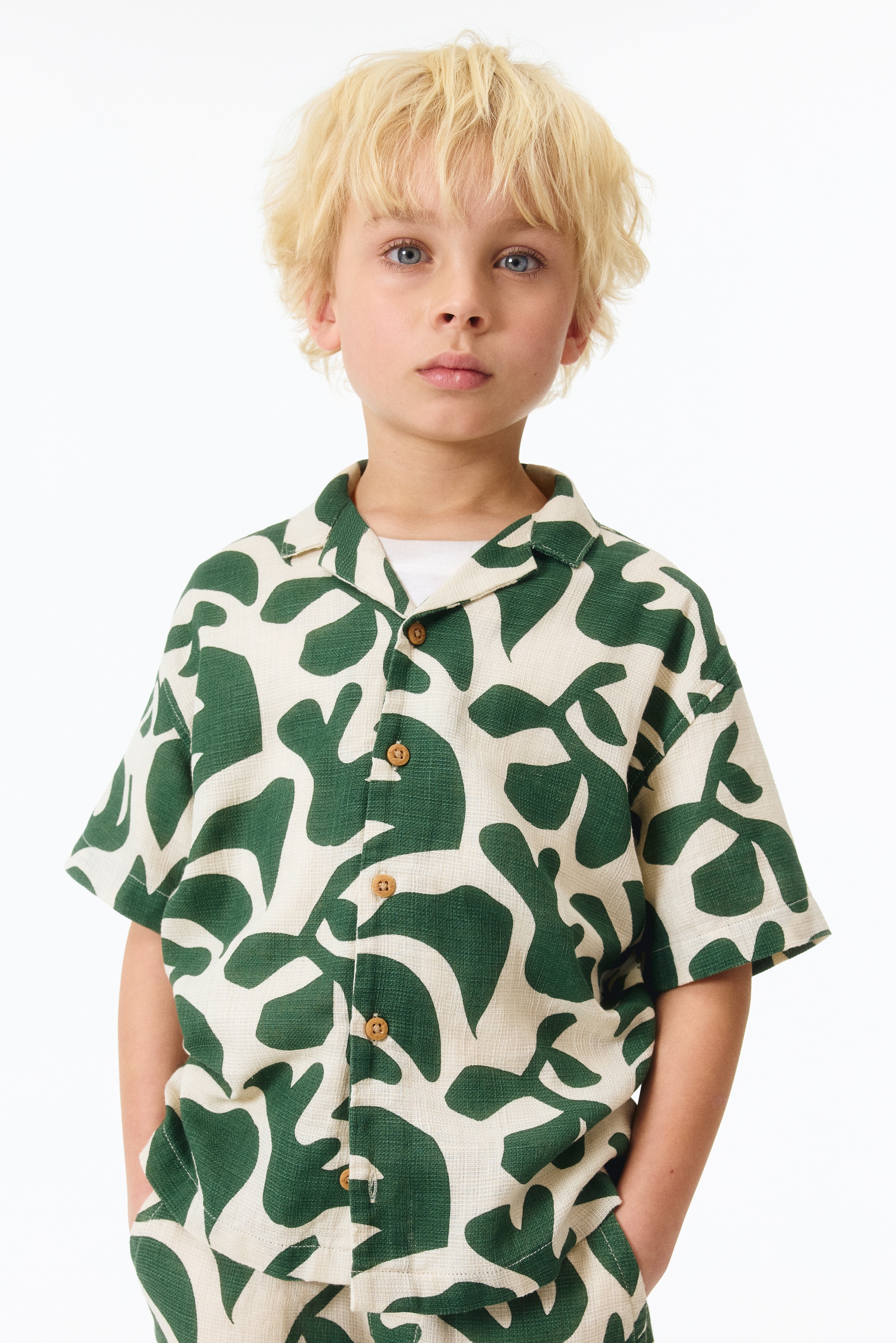Camisa resort estampada