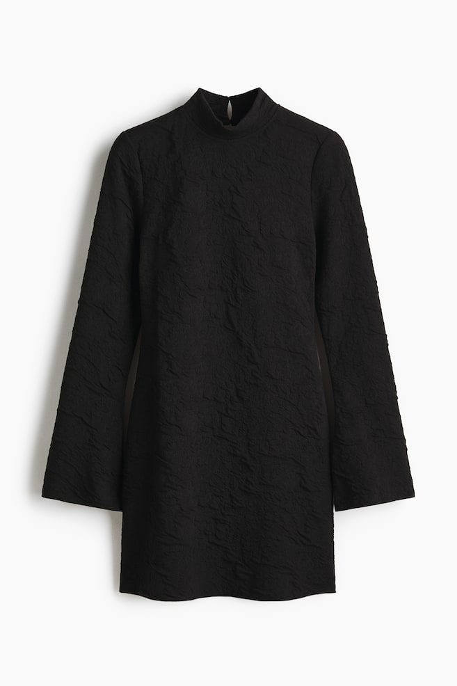 Rückenfreies Kleid - Schwarz - 1