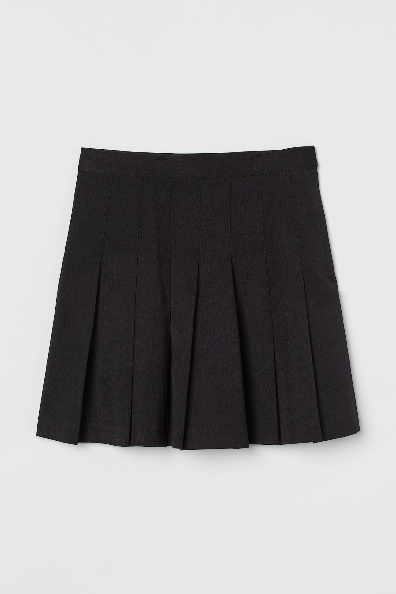 Pleated Skirt - Regular waist - Short - Black - Kids | H&M US