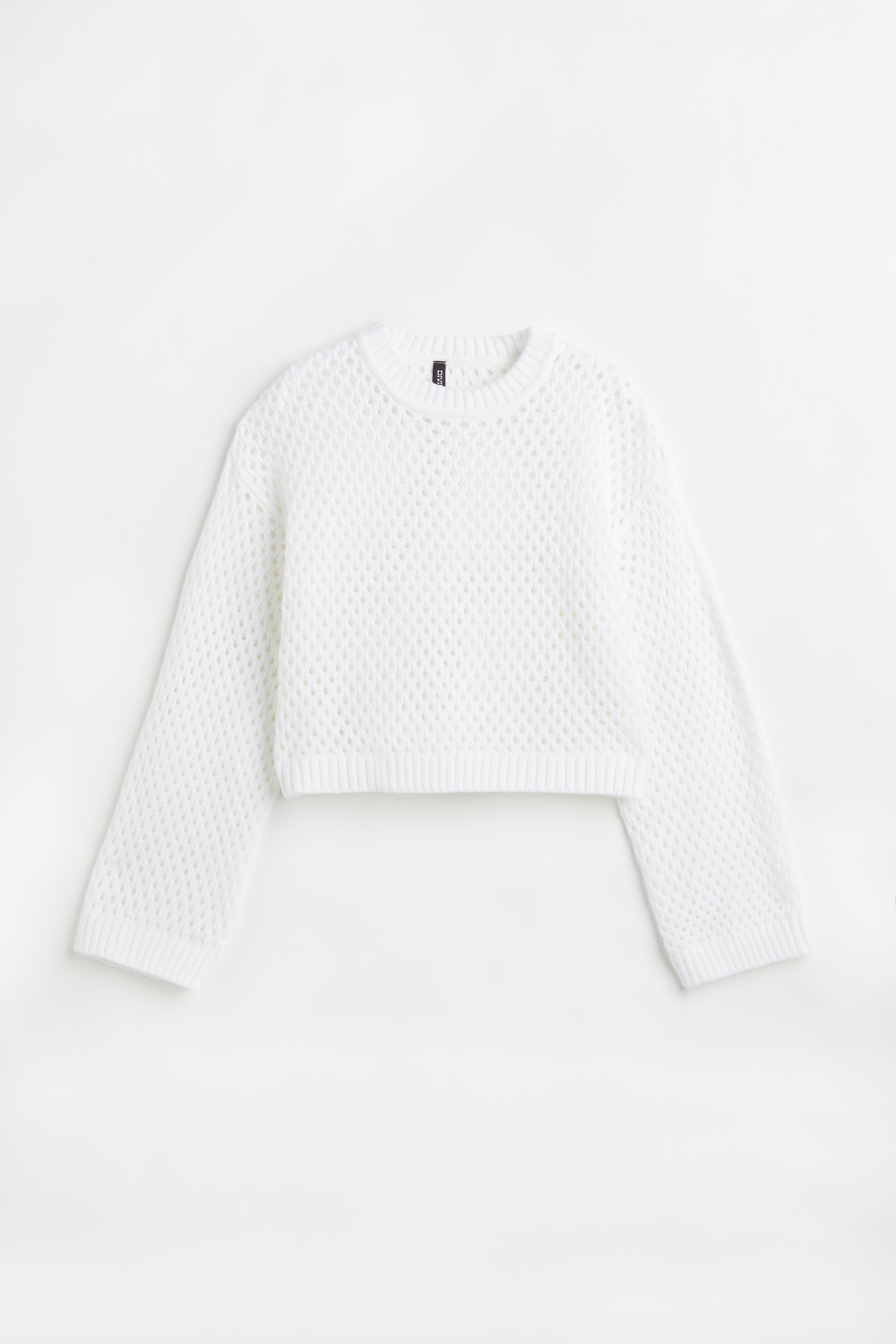 View larger image: Hole-knit jumper - White - Ladies | H&M 1