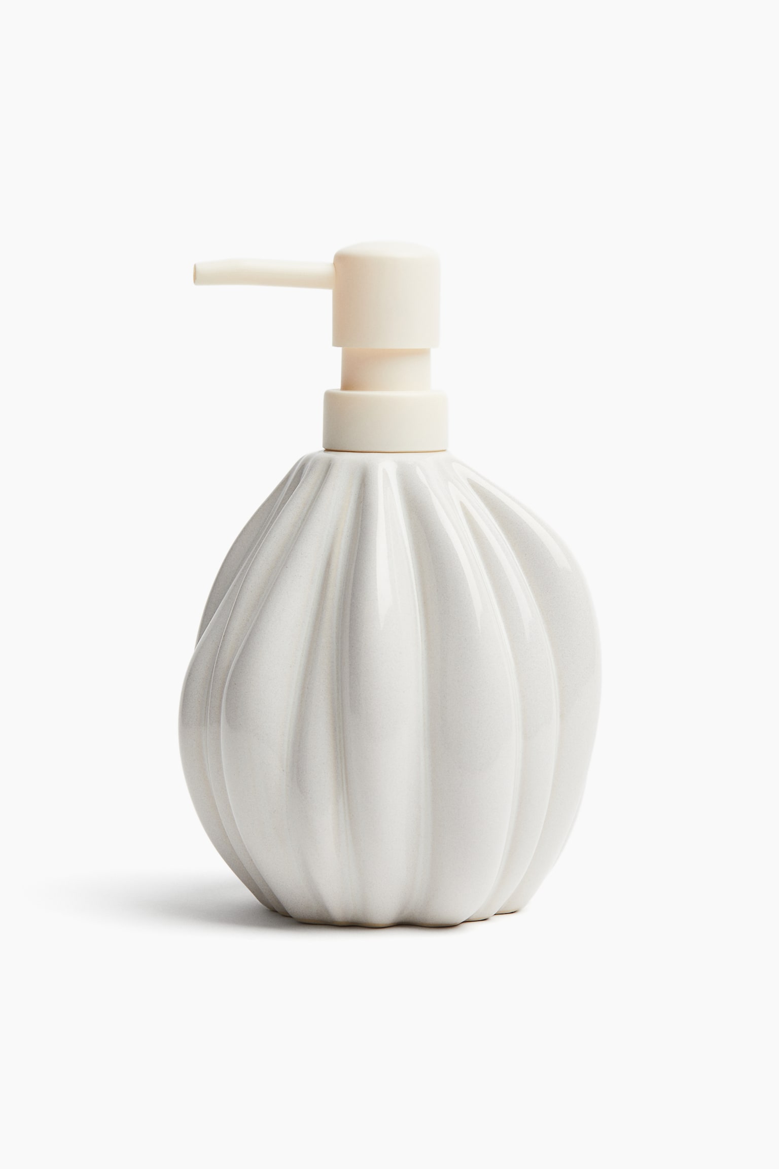 Stoneware soap dispenser - White - 1